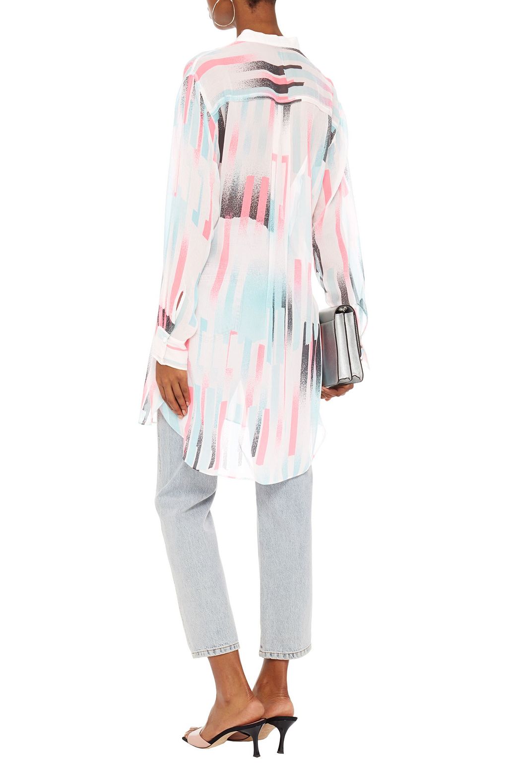 RAG & BONE Printed silk-blend crepon tunic