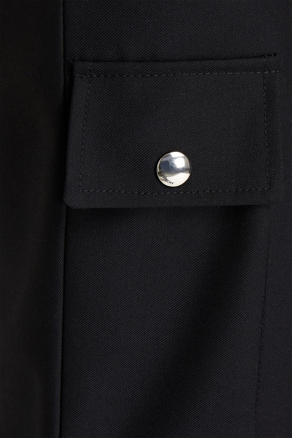 GIVENCHY Logo-appliquéd wool-twill cargo pants