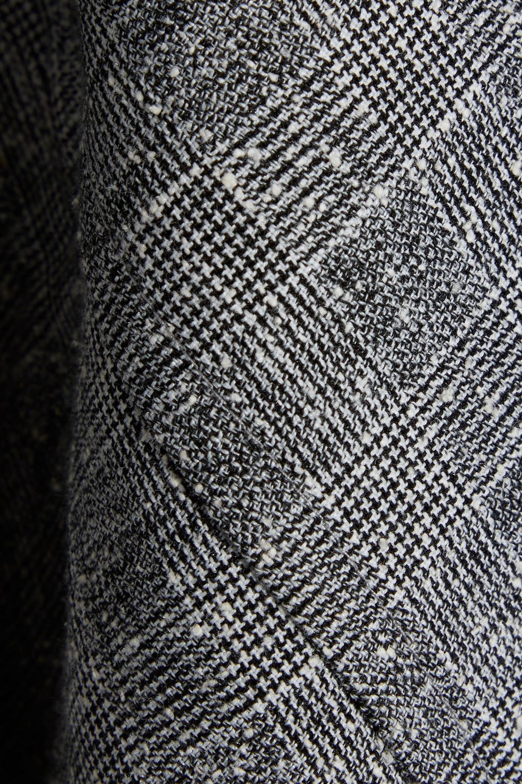 GANNI Prince of Wales checked tweed midi wrap dress