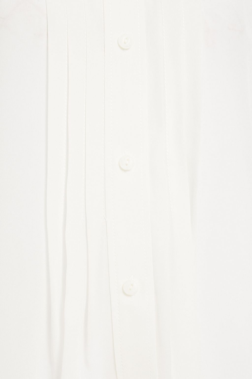 RAG & BONE Sarah pintucked cotton poplin-paneled silk crepe de chine shirt