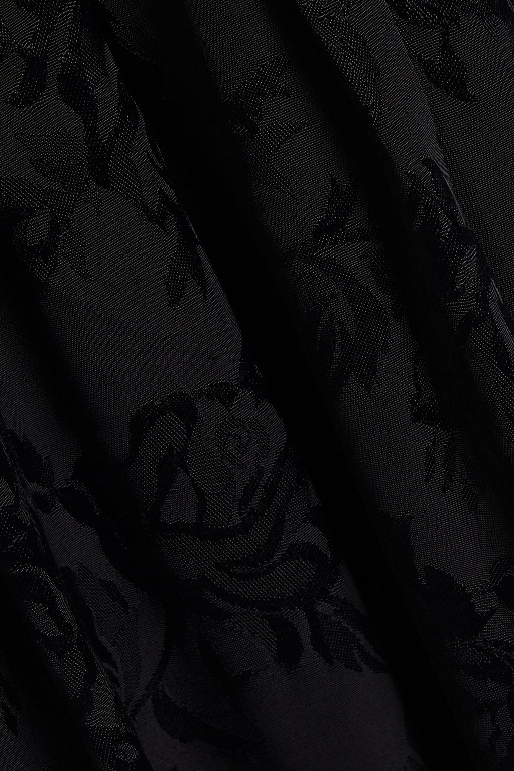 MOTHER OF PEARL Ruffled satin-jacquard midi dress