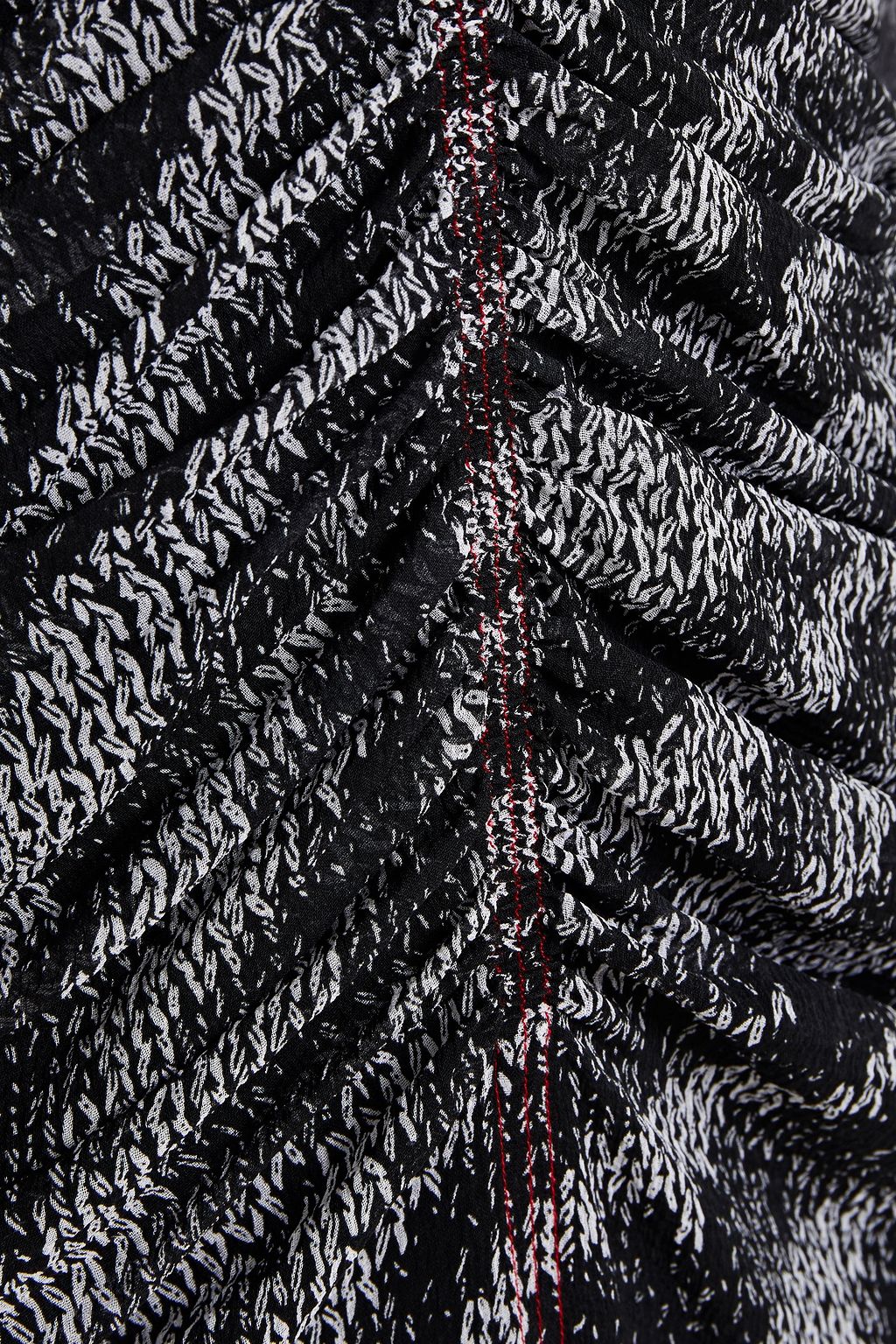 RAG & BONE Gerafftes Minikleid aus Seiden-Georgette mit Print