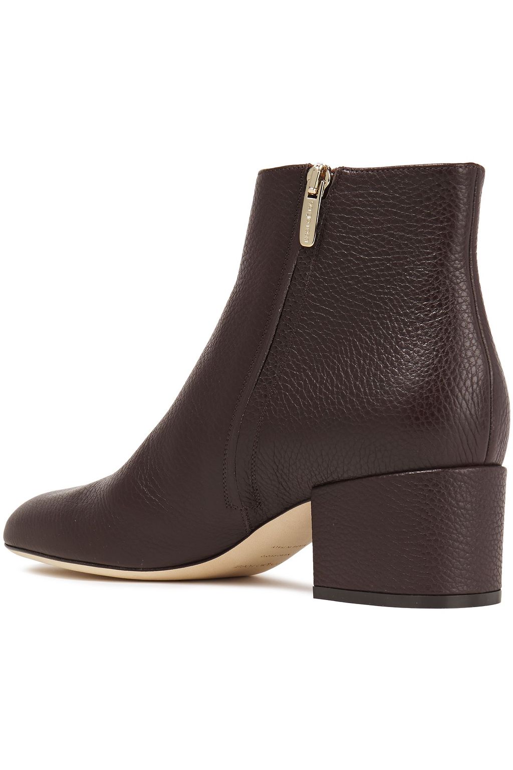 SERGIO ROSSI Pebbled-leather ankle boots
