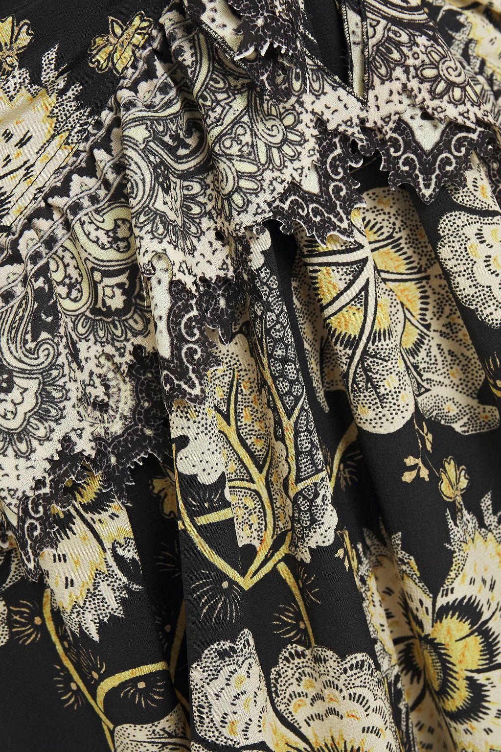 ETRO Ruffled floral-print silk crepe de chine mini dress