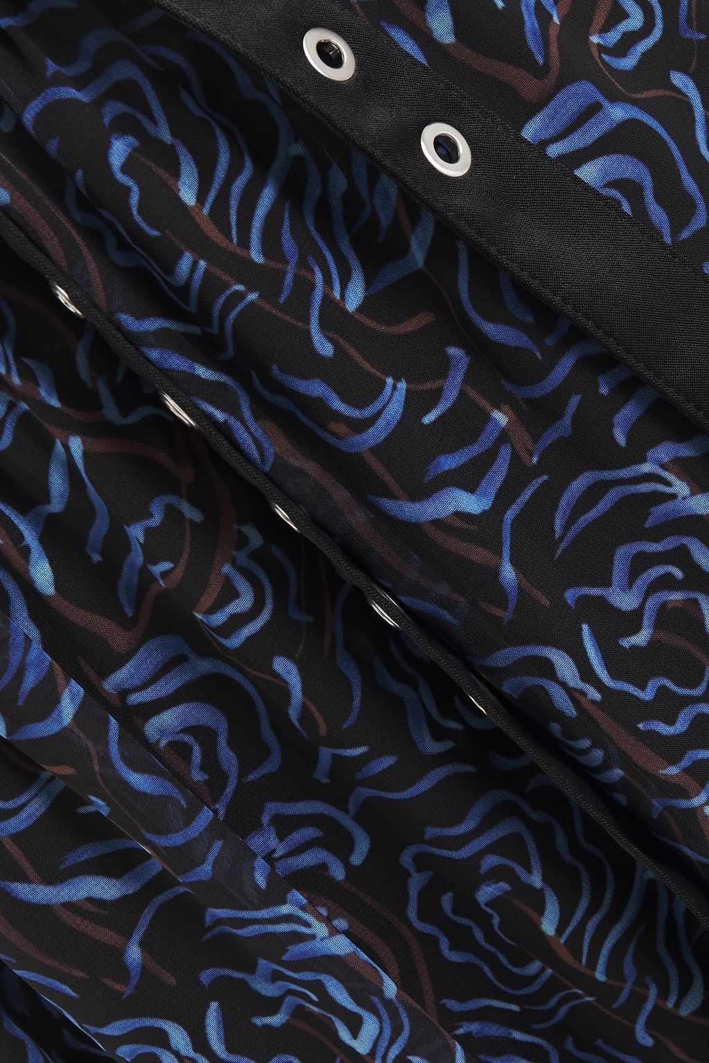 3.1 PHILLIP LIM Paneled crepe and printed voile midi skirt