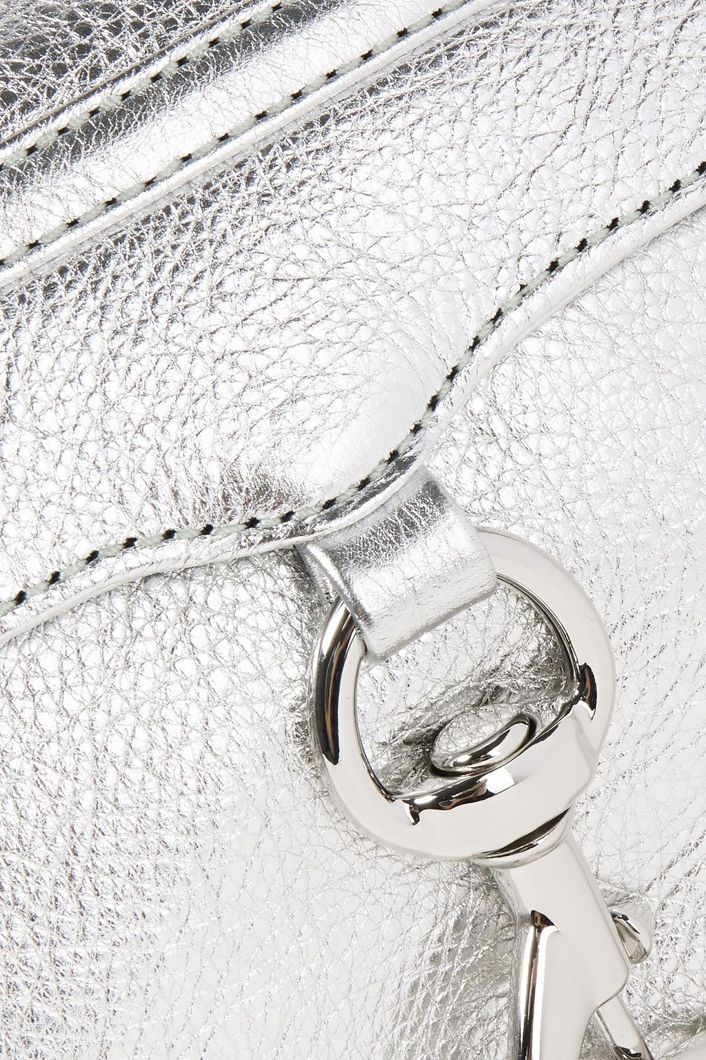 REBECCA MINKOFF M.A.C. mini metallic pebbled-leather shoulder bag