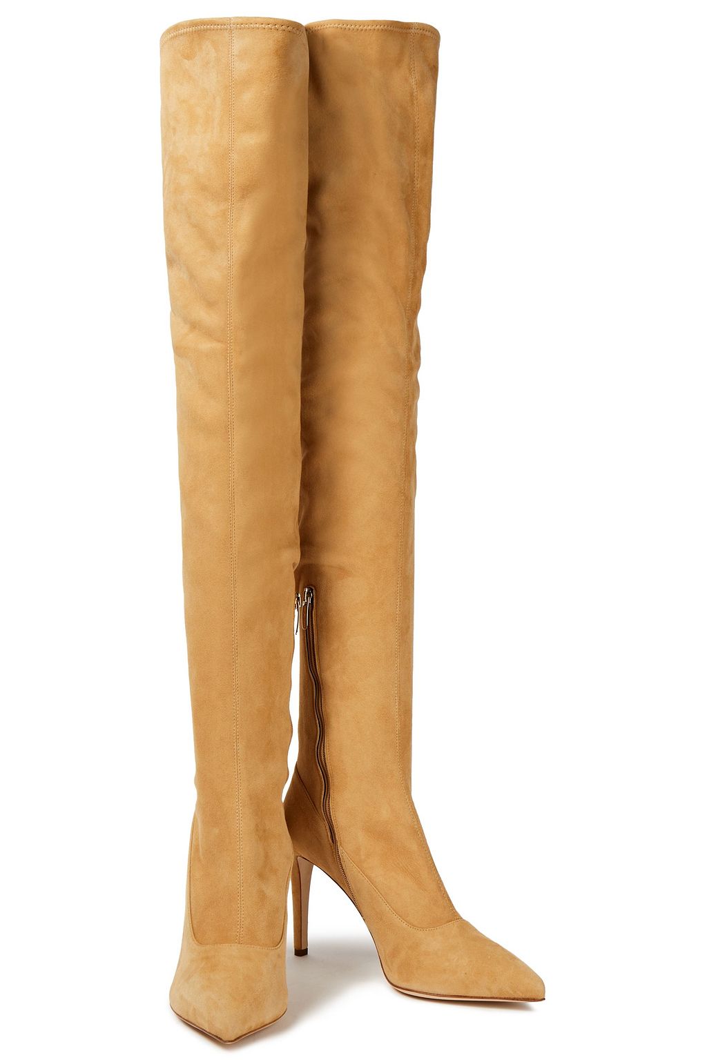 SERGIO ROSSI Stretch-suede thigh boots