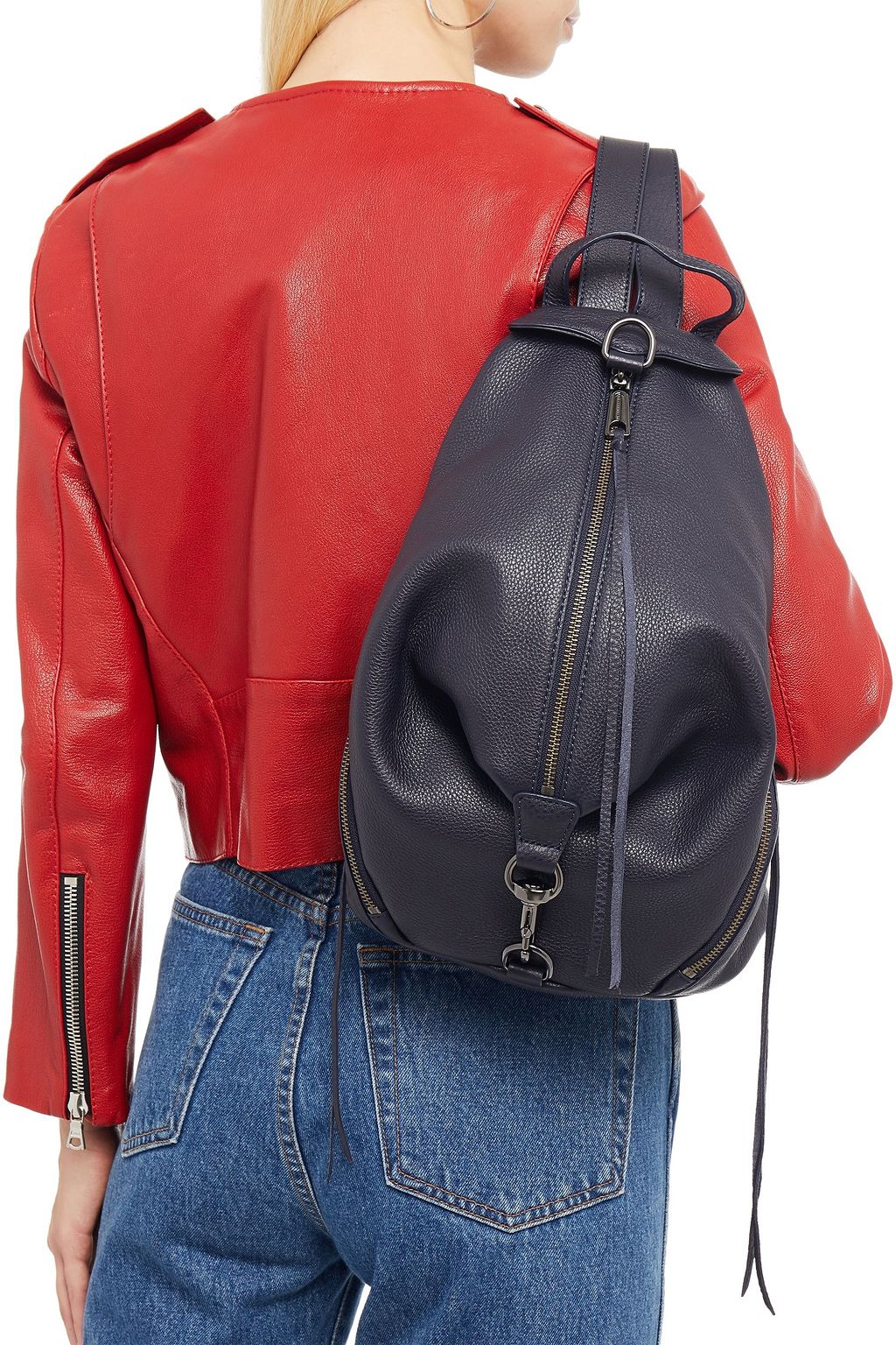 REBECCA MINKOFF Julian pebbled-leather backpack