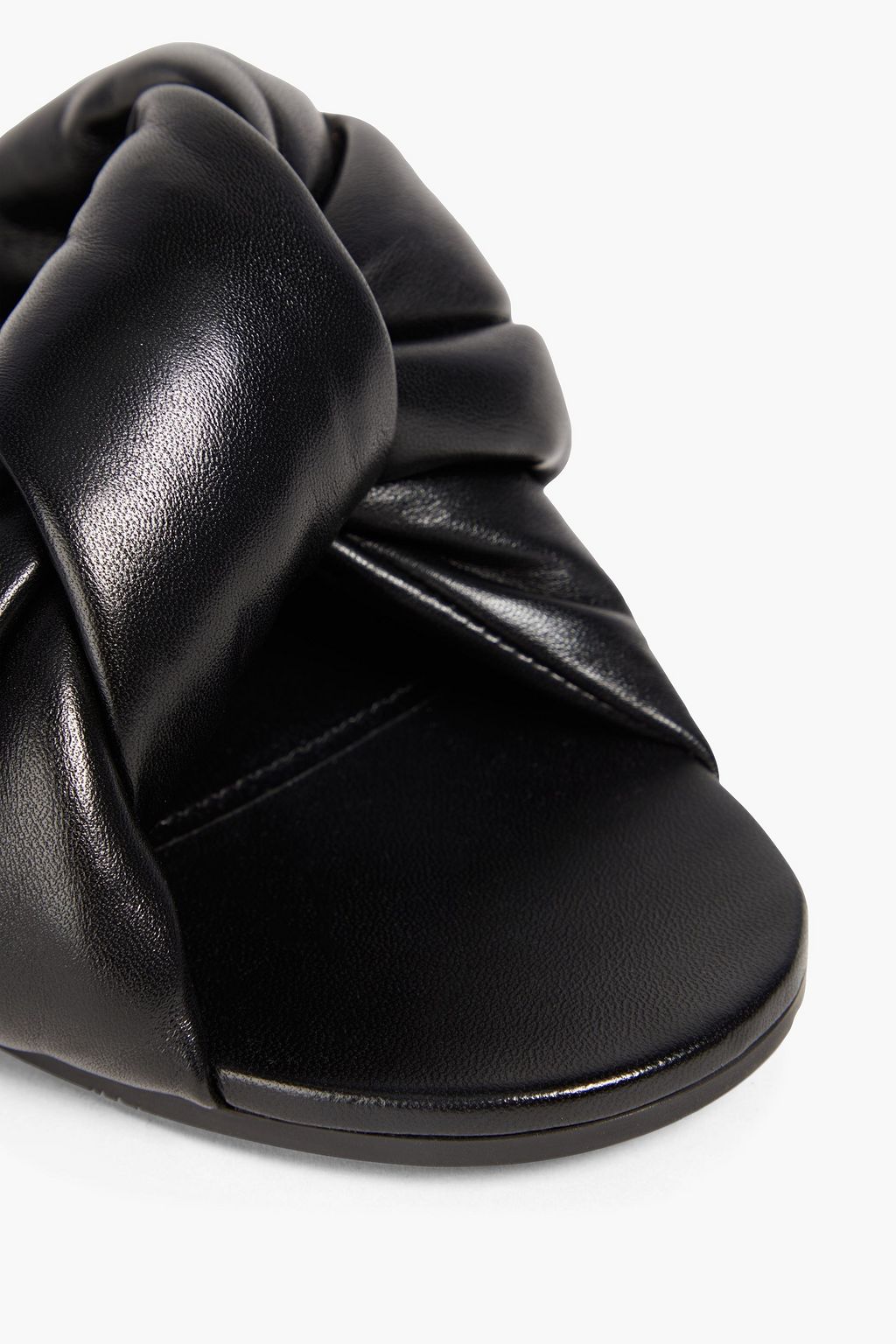 BALENCIAGA Drapy knotted leather slides