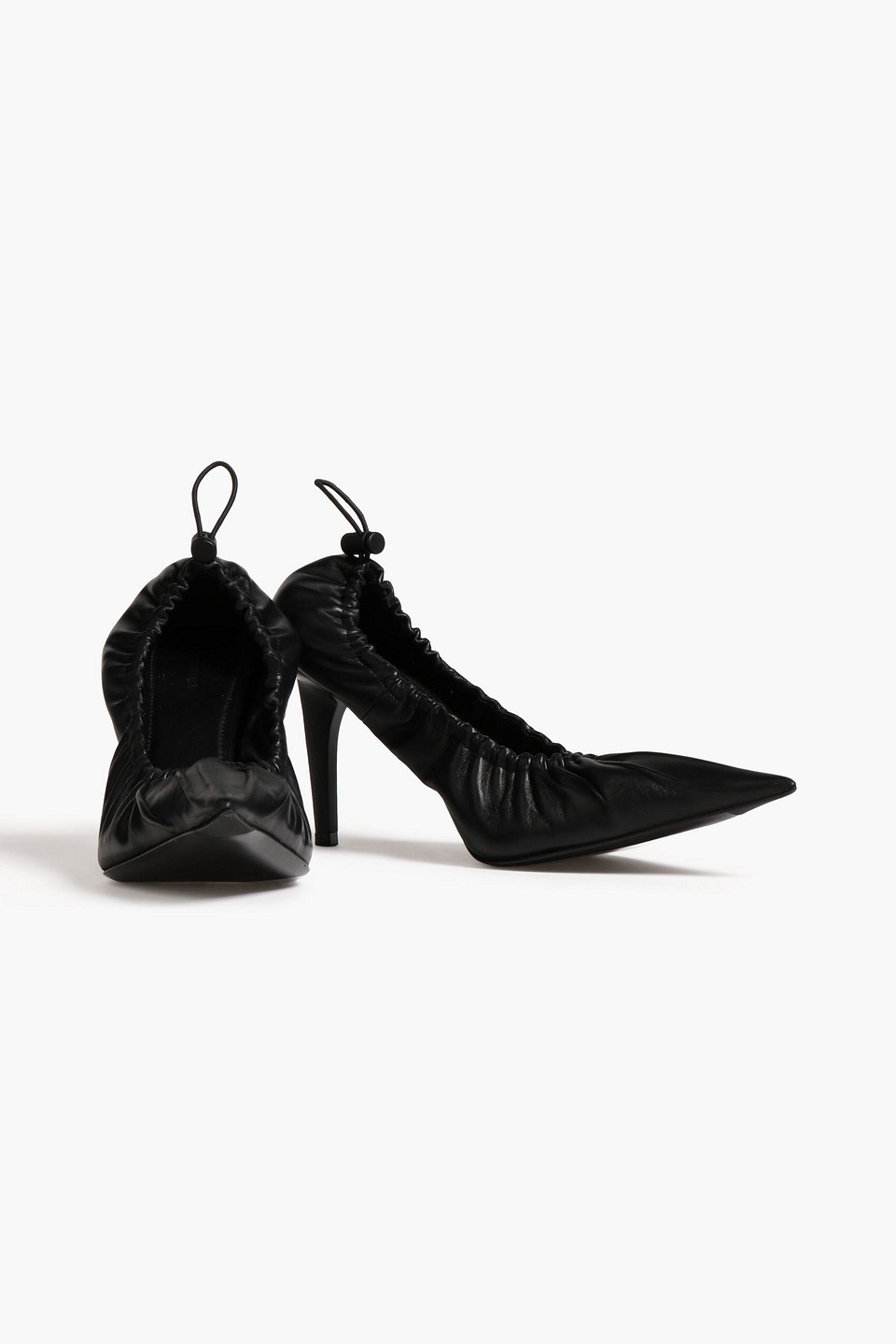 Balenciaga Gathered Leather Pumps