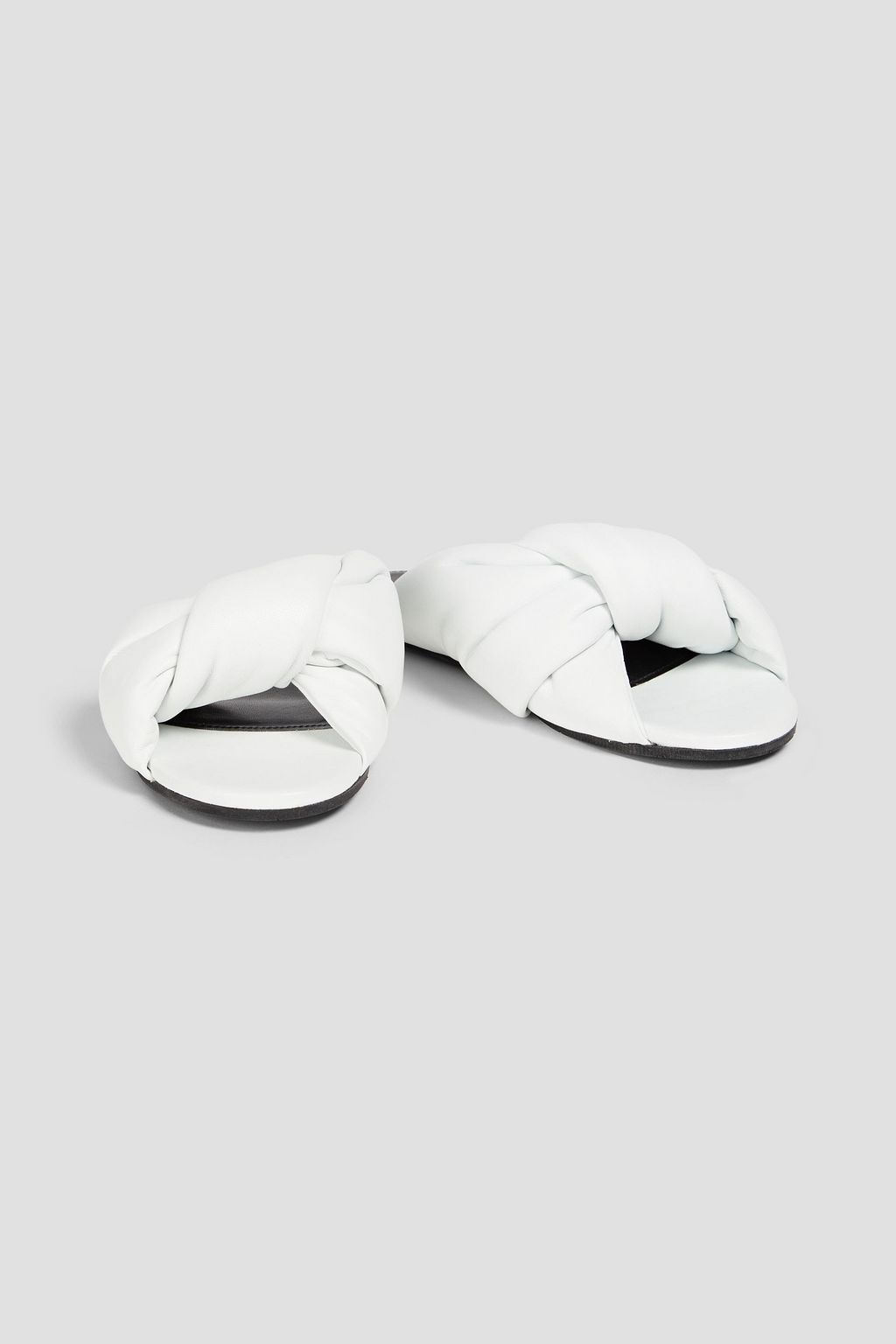 BALENCIAGA Drapy knotted leather slides