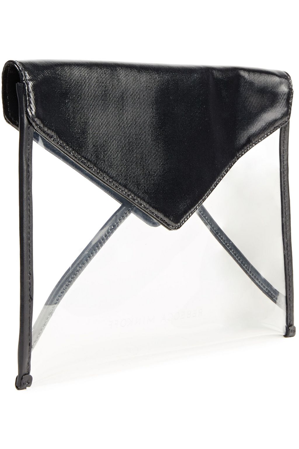 REBECCA MINKOFF Leo coated twill and PVC clutch