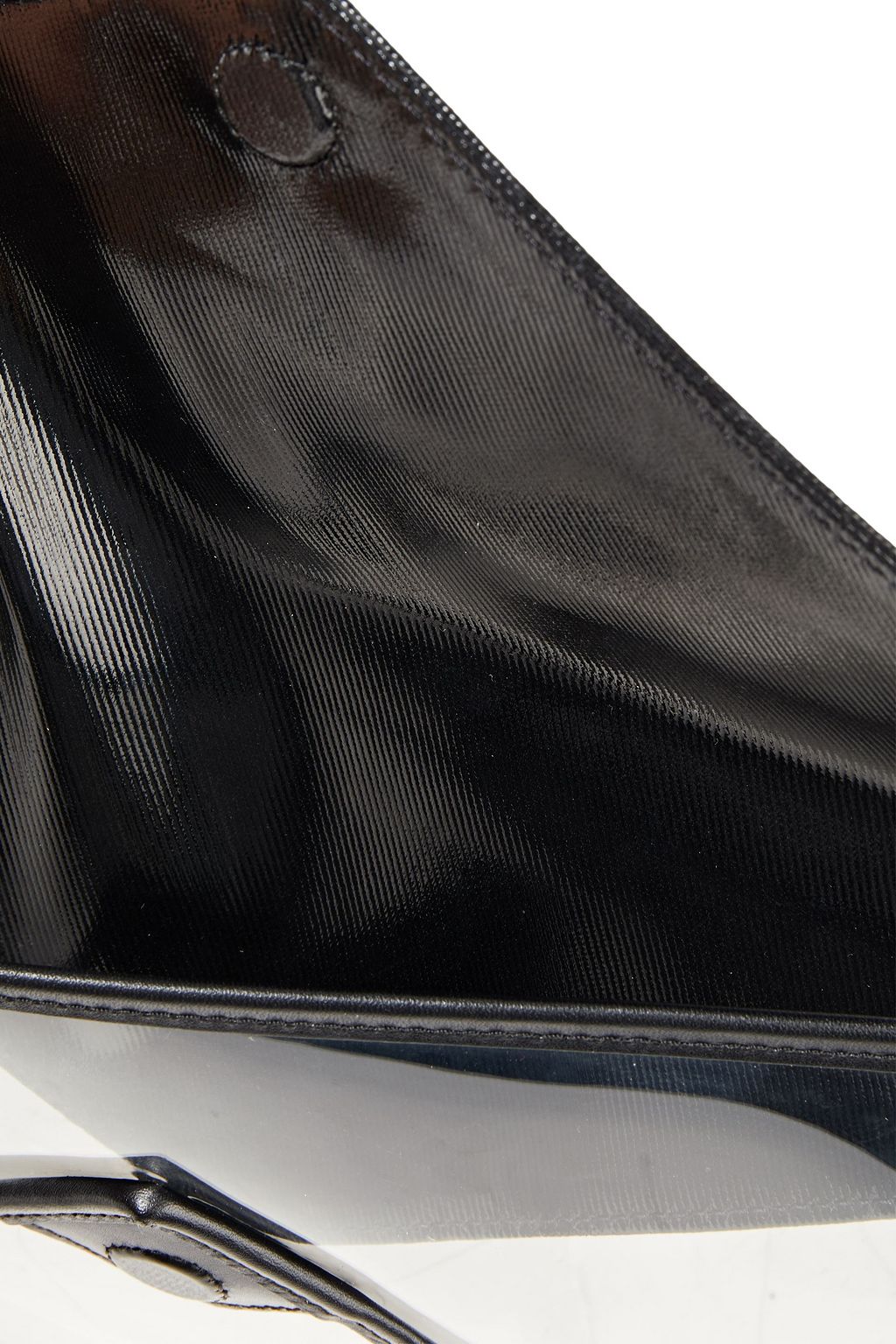 REBECCA MINKOFF Leo coated twill and PVC clutch