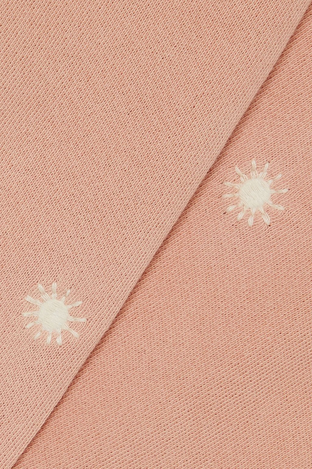 THE GREAT. Embroidered cotton-jersey track pants