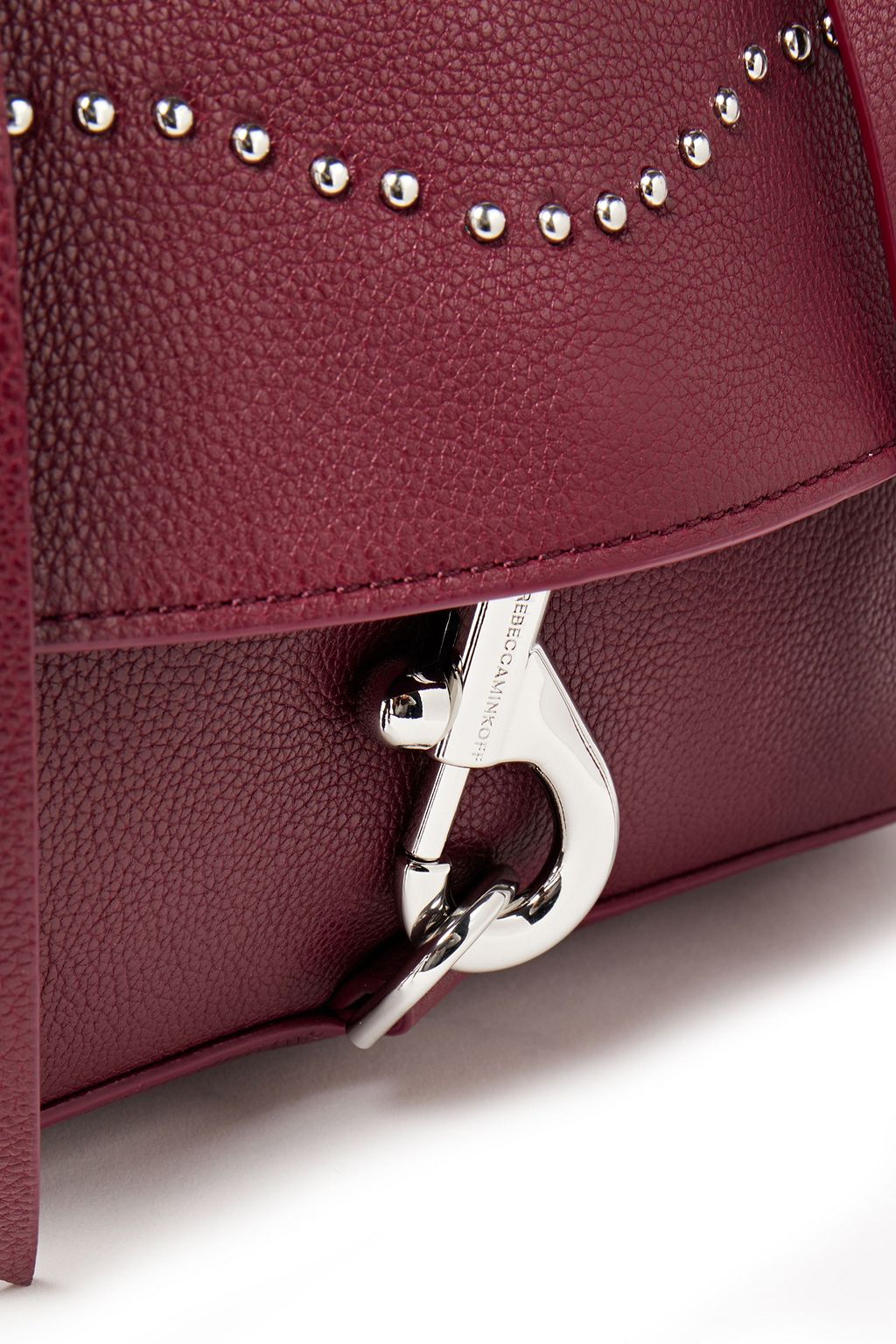 REBECCA MINKOFF Stella convertible studded pebbled-leather backpack
