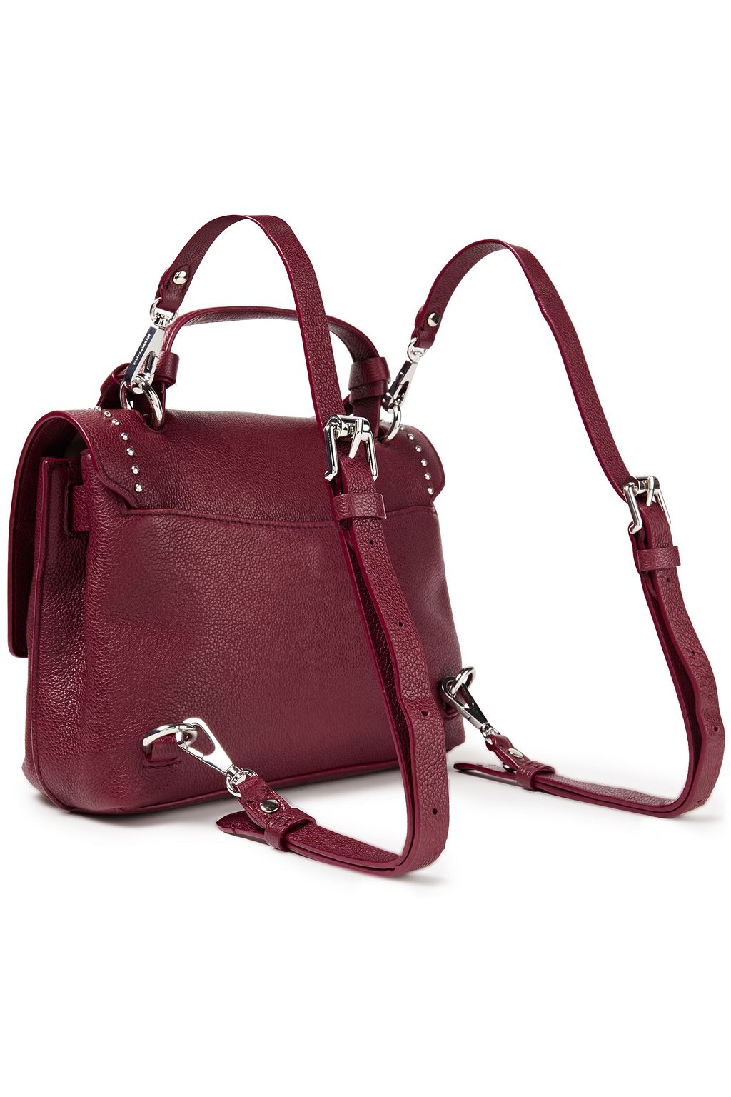 REBECCA MINKOFF Stella convertible studded pebbled-leather backpack