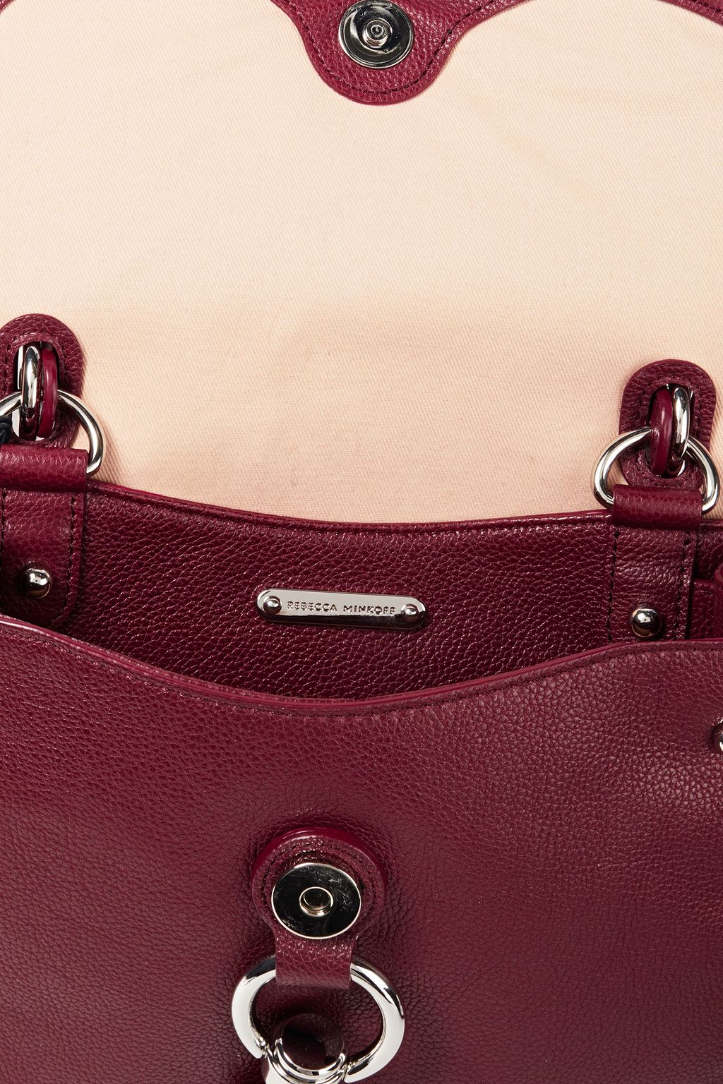 REBECCA MINKOFF Stella convertible studded pebbled-leather backpack