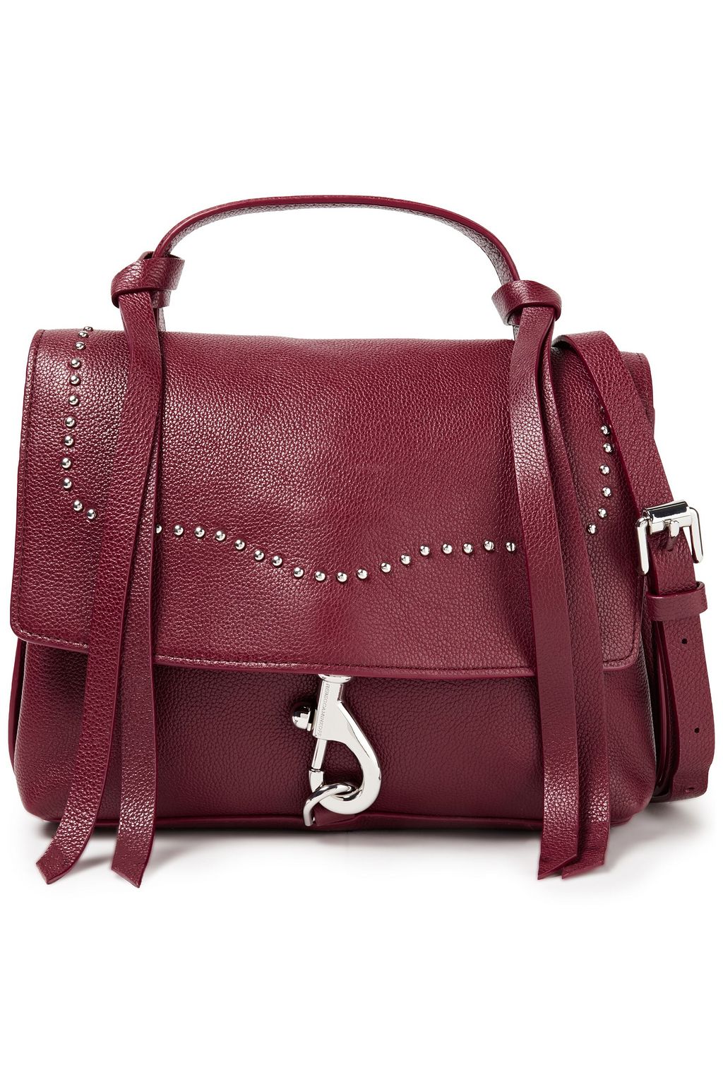 REBECCA MINKOFF Stella convertible studded pebbled-leather backpack