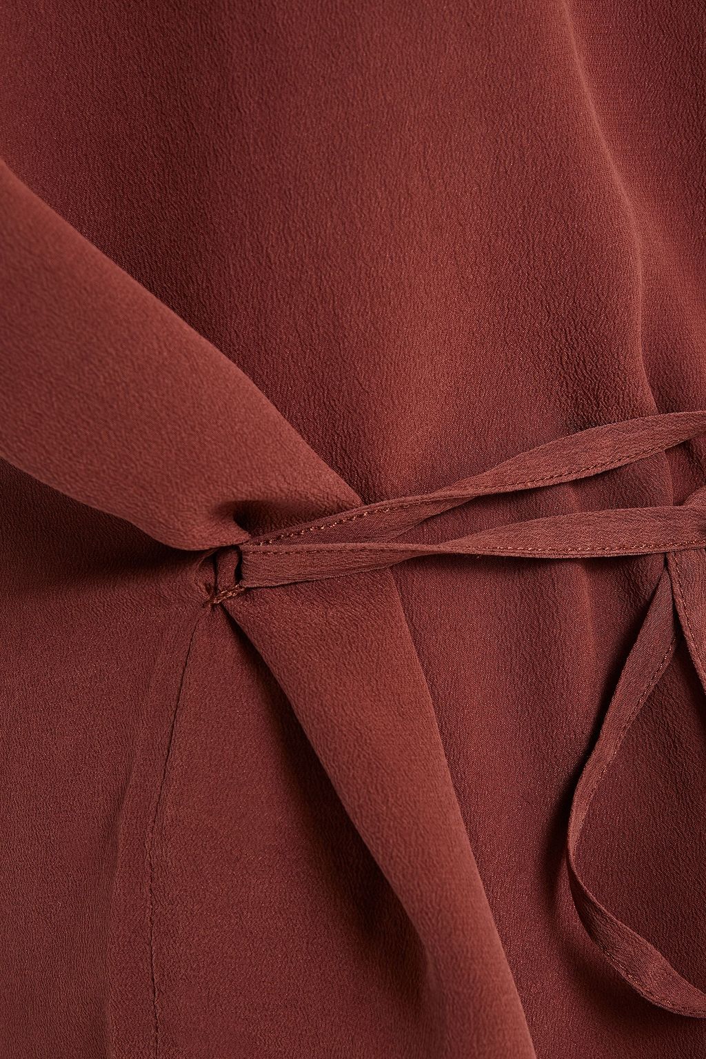 AMERICAN VINTAGE Overland belted frayed washed-silk top