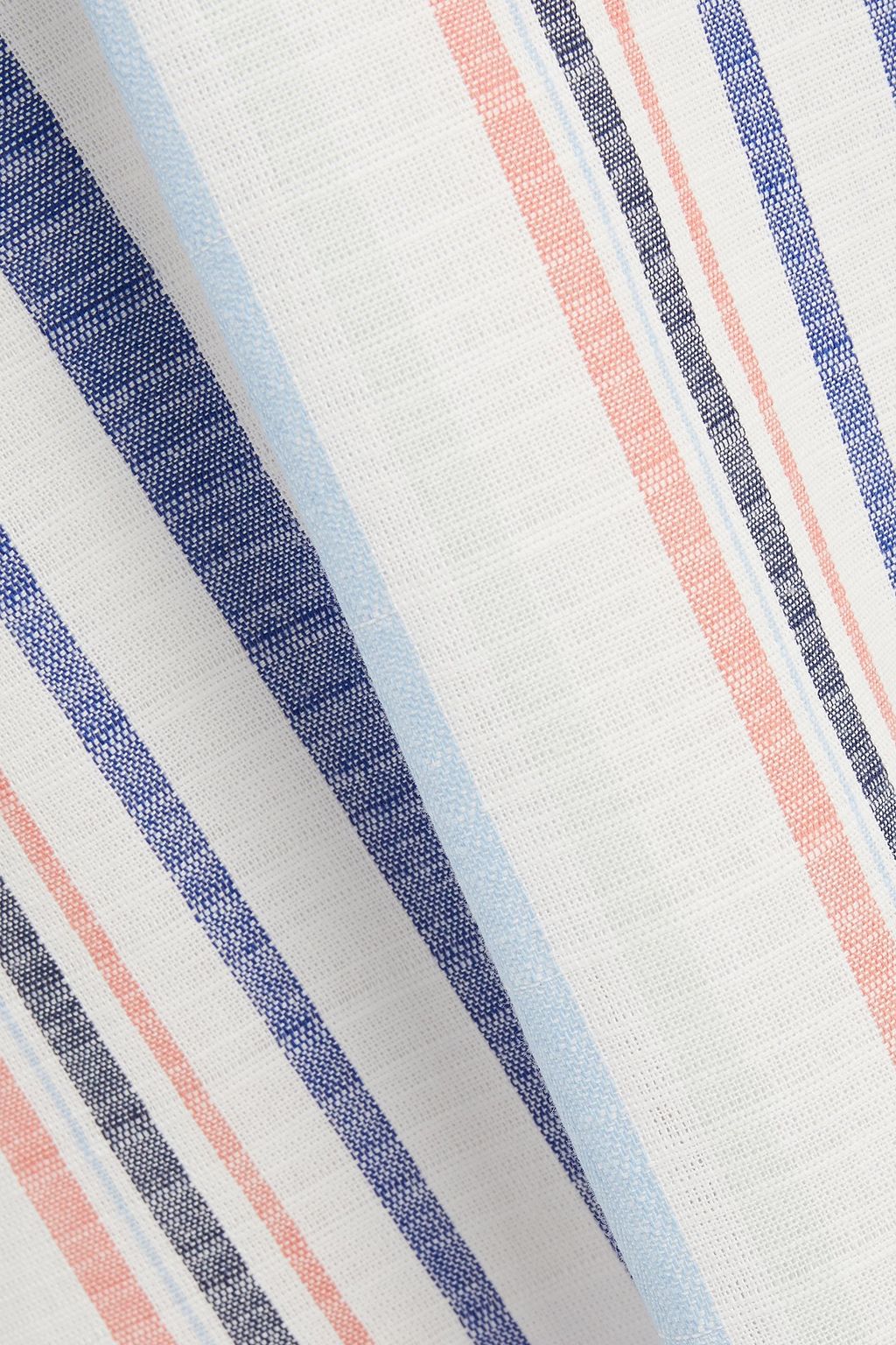 CLU Asymmetric striped cotton skirt