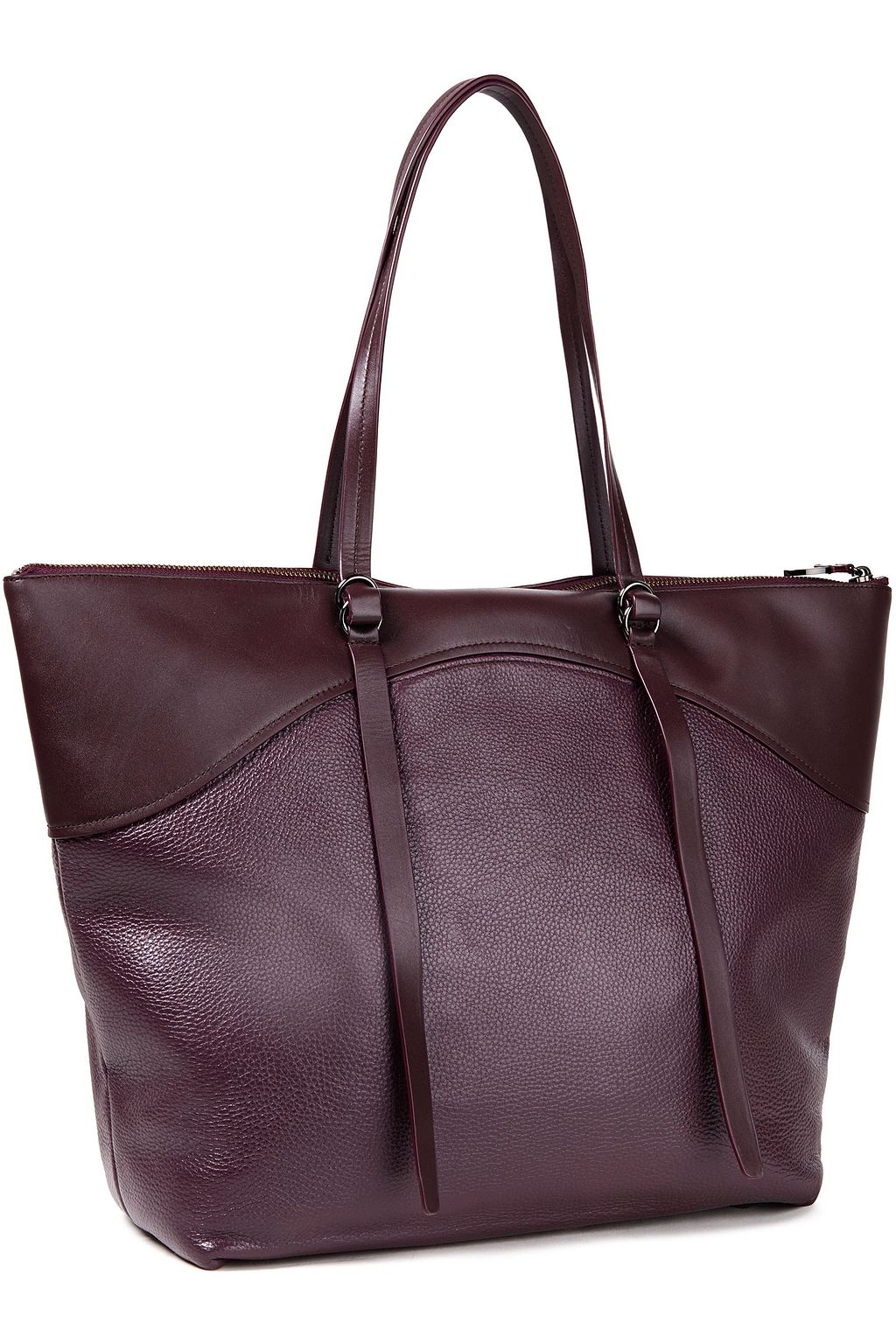 REBECCA MINKOFF Smooth and pebbled-leather tote