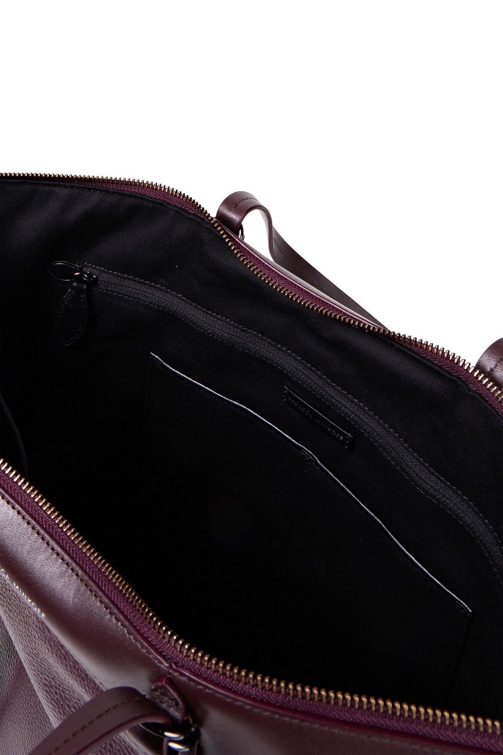 REBECCA MINKOFF Smooth and pebbled-leather tote