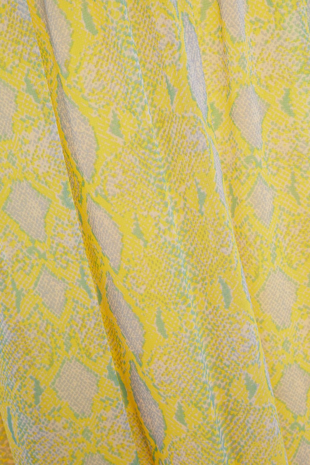 DIANE VON FURSTENBERG Ruffled snake-print chiffon maxi dress