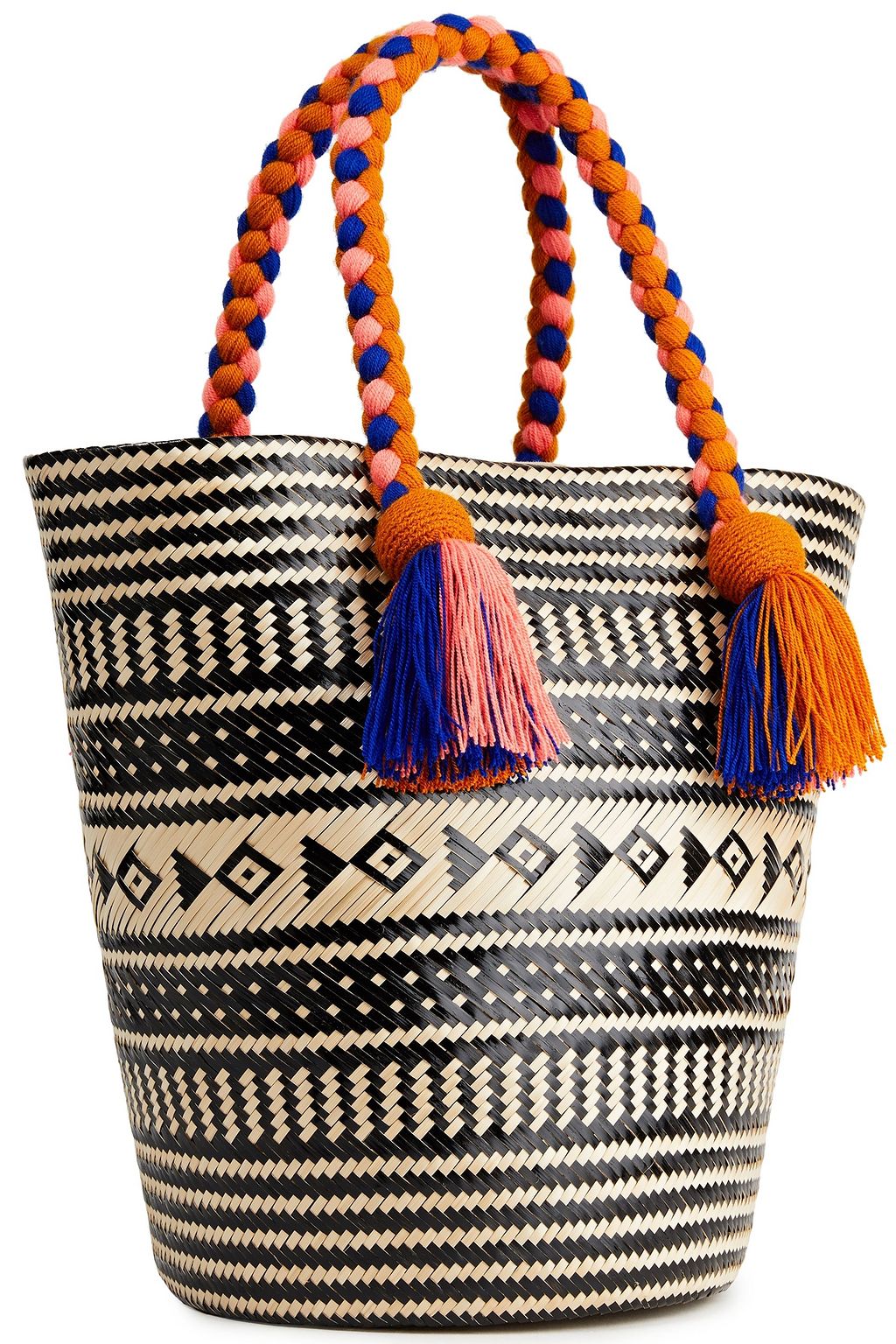 YOSUZI Clara tasseled woven straw tote