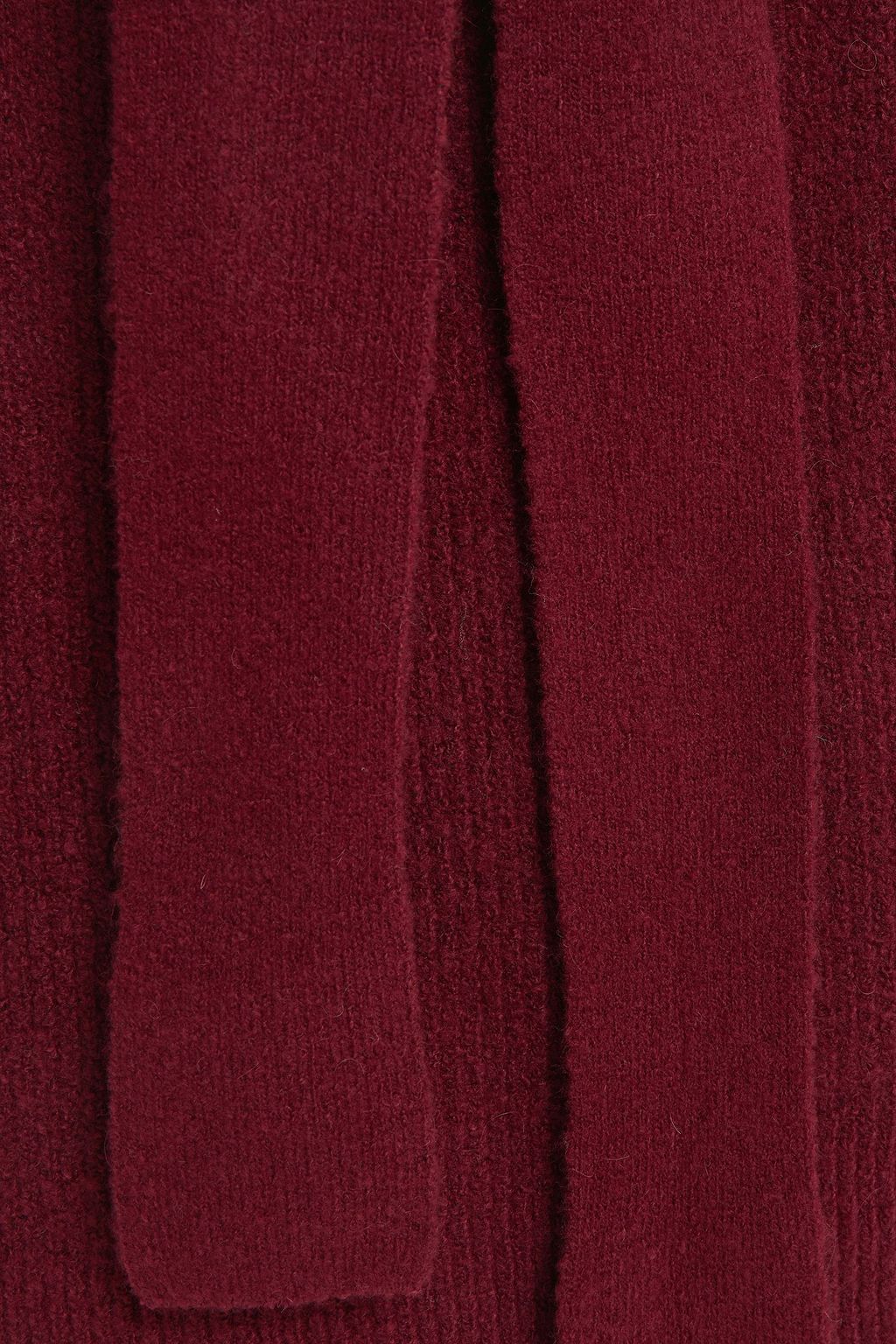 AMERICAN VINTAGE Belted brushed ribbed-knit cardigan