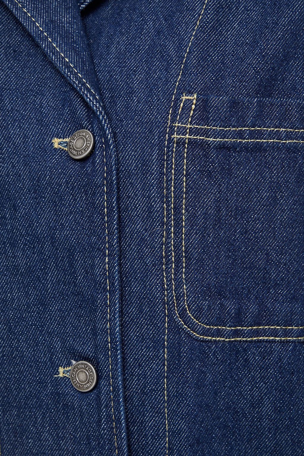 AMERICAN VINTAGE Ozistate corduroy-trimmed denim coat