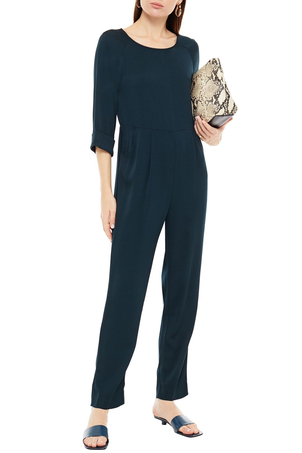 AMERICAN VINTAGE Pleated crepe jumpsuit