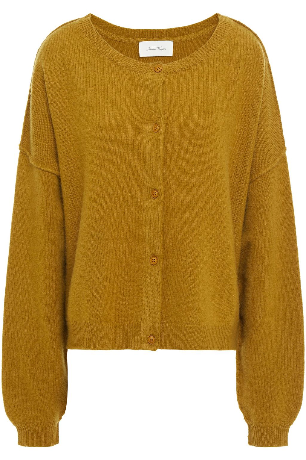 mustard wool cardigan