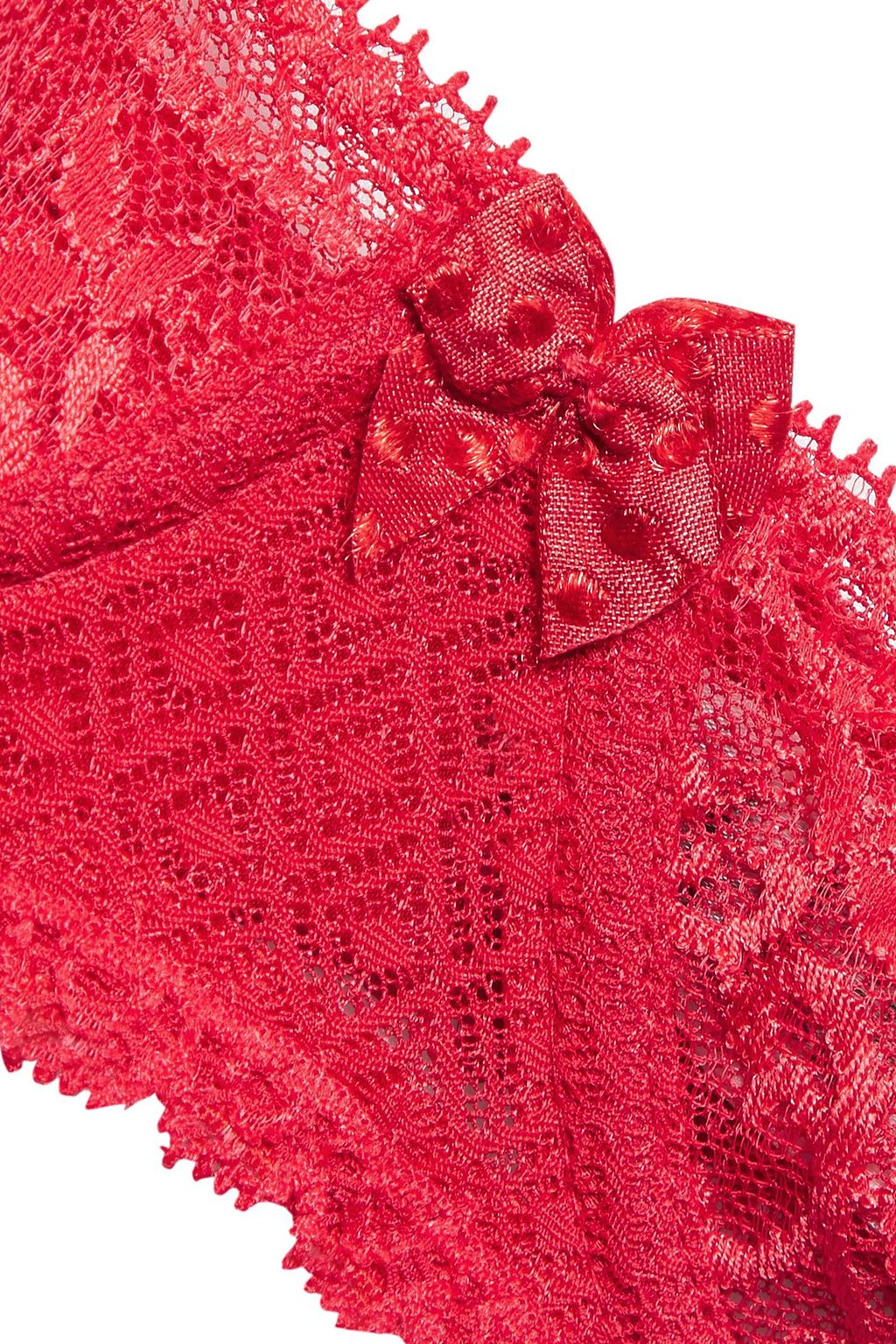 STELLA MCCARTNEY Ophelia Whistling ruffle-trimmed lace underwired bra