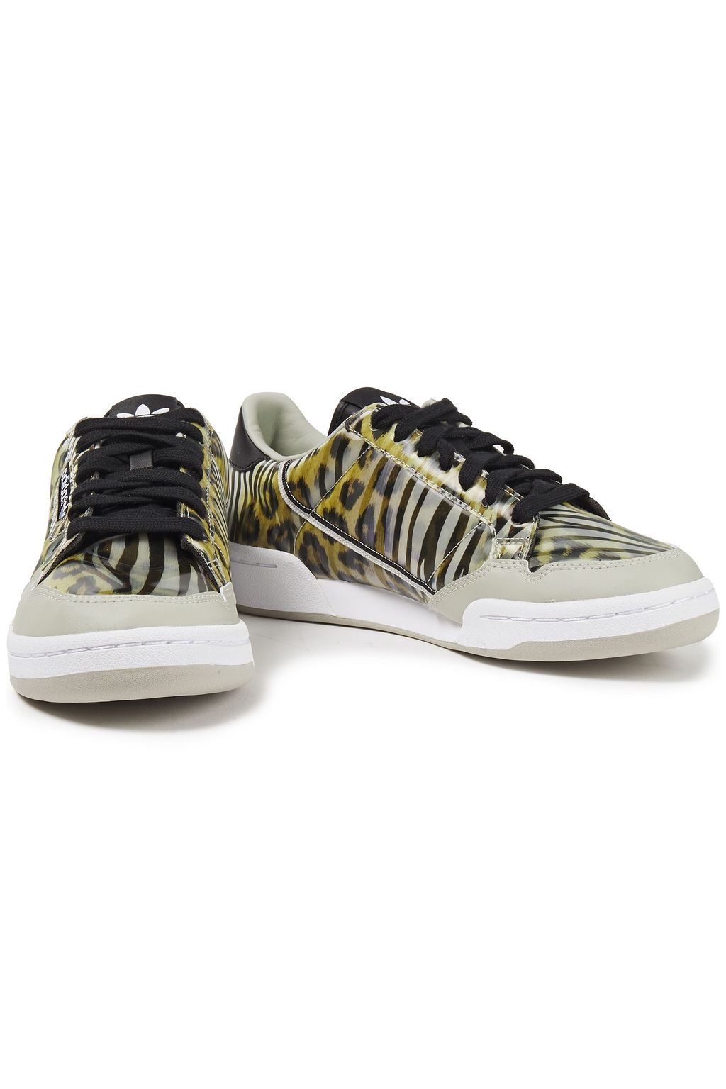 ADIDAS ORIGINALS Continental 80 faux leather-trimmed printed PVC sneakers