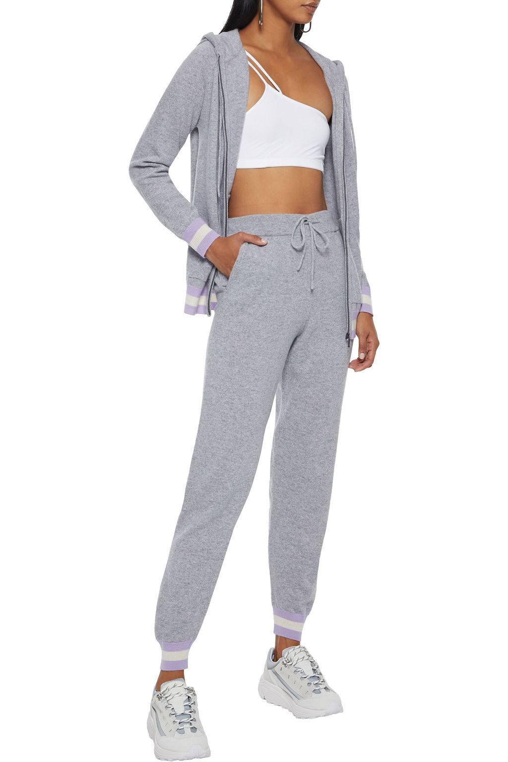 CHINTI & PARKER Striped wool and cashmere-blend hoodie