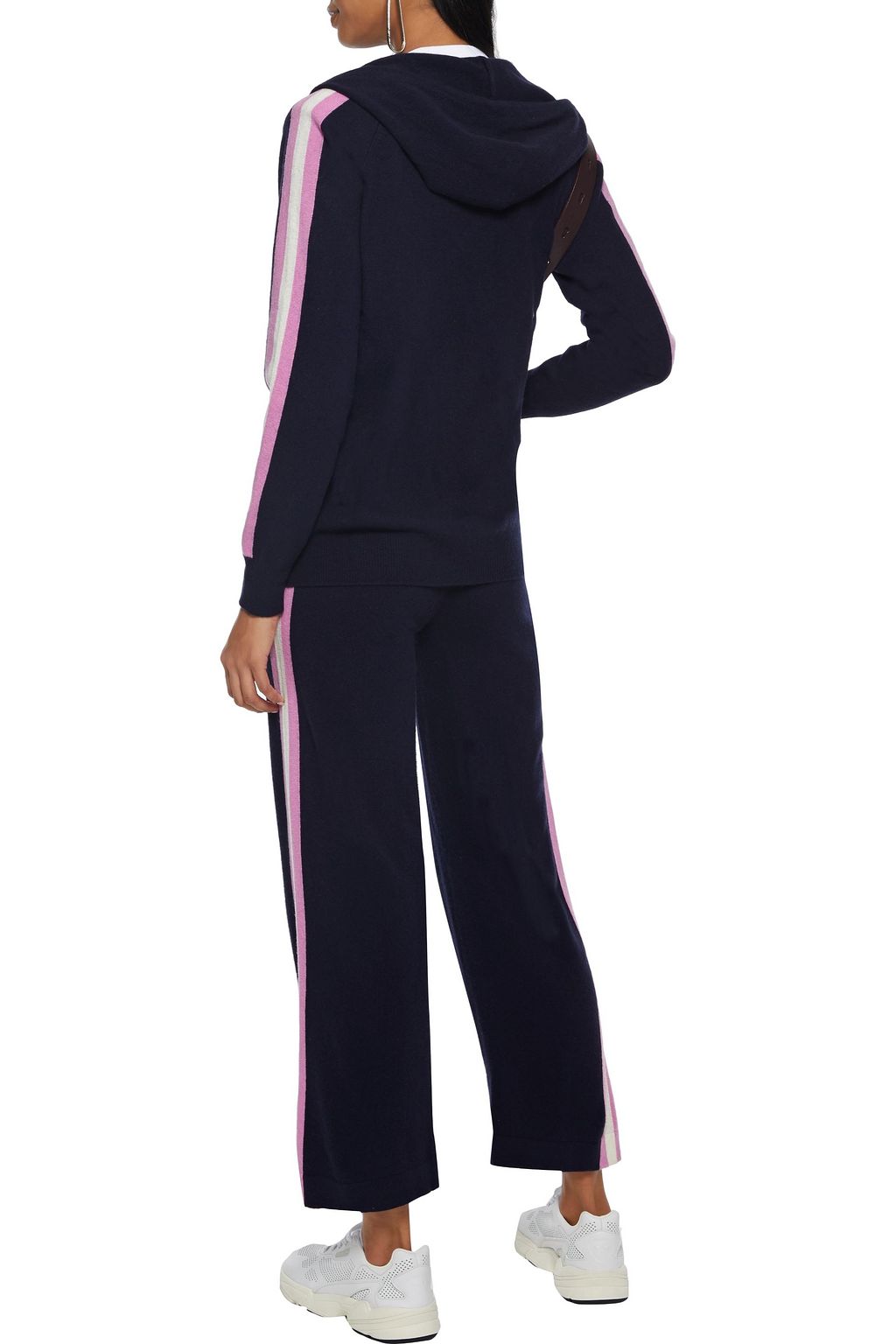 CHINTI & PARKER Striped wool and cashmere-blend track pants