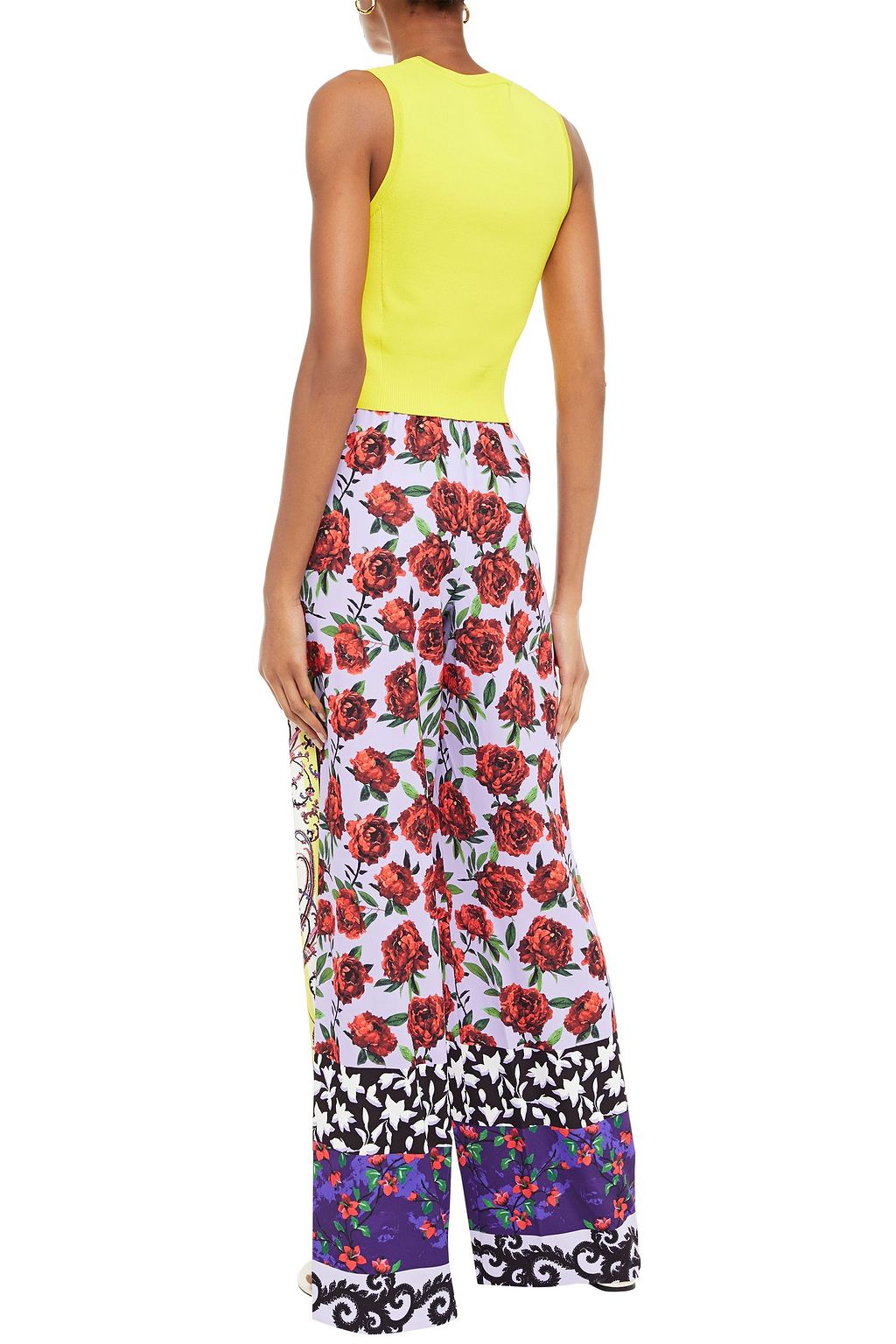 ALICE + OLIVIA Elba floral-print crepe wide-leg pants