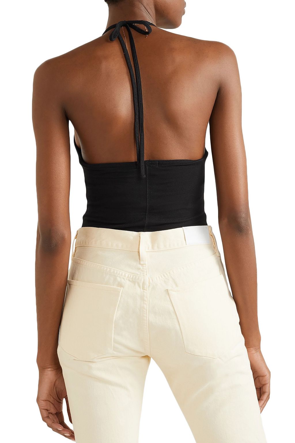 ATM ANTHONY THOMAS MELILLO Ribbed stretch-Micro Modal halterneck thong bodysuit