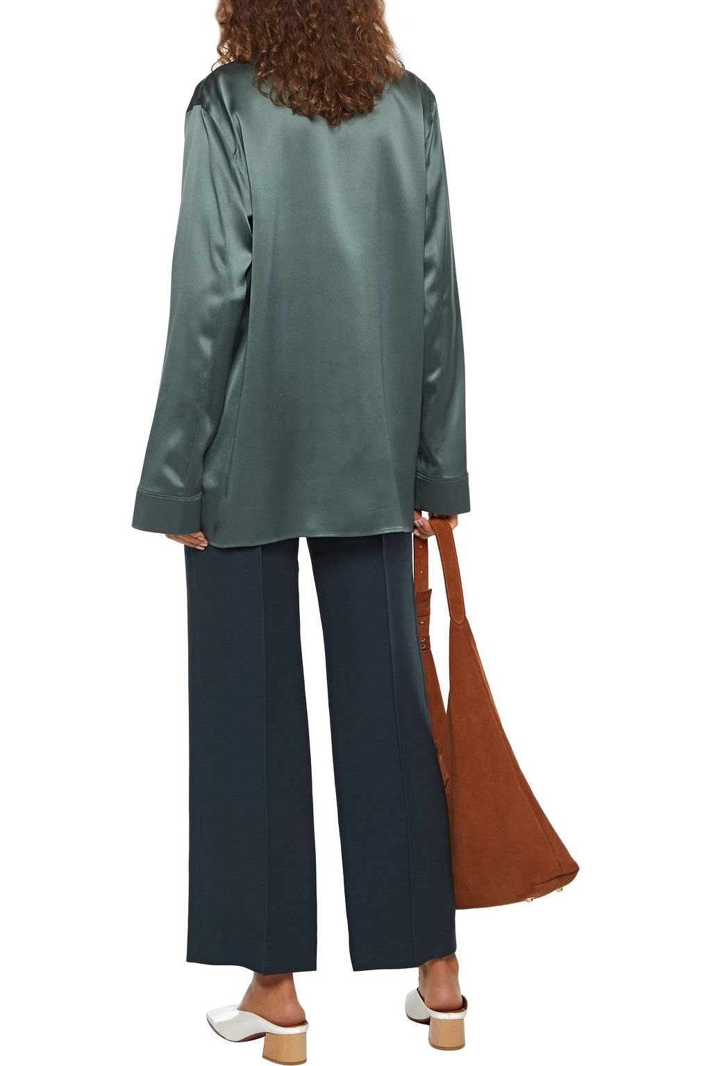THE ROW Max wool and silk-blend straight-leg pants