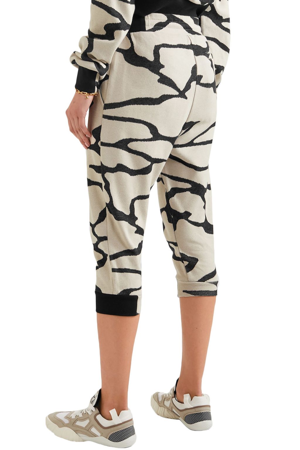 TWENTY MONTRÉAL Hyper Reality cropped cotton-blend jacquard-knit track pants