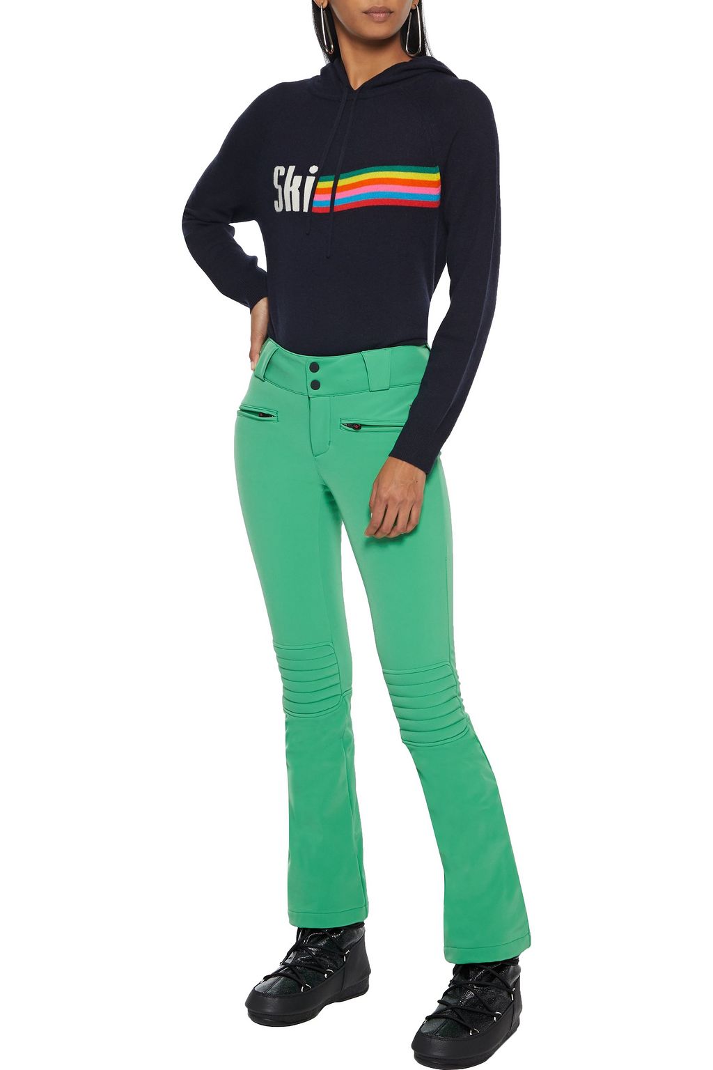 CHINTI & PARKER Intarsia cashmere and wool-blend hoodie