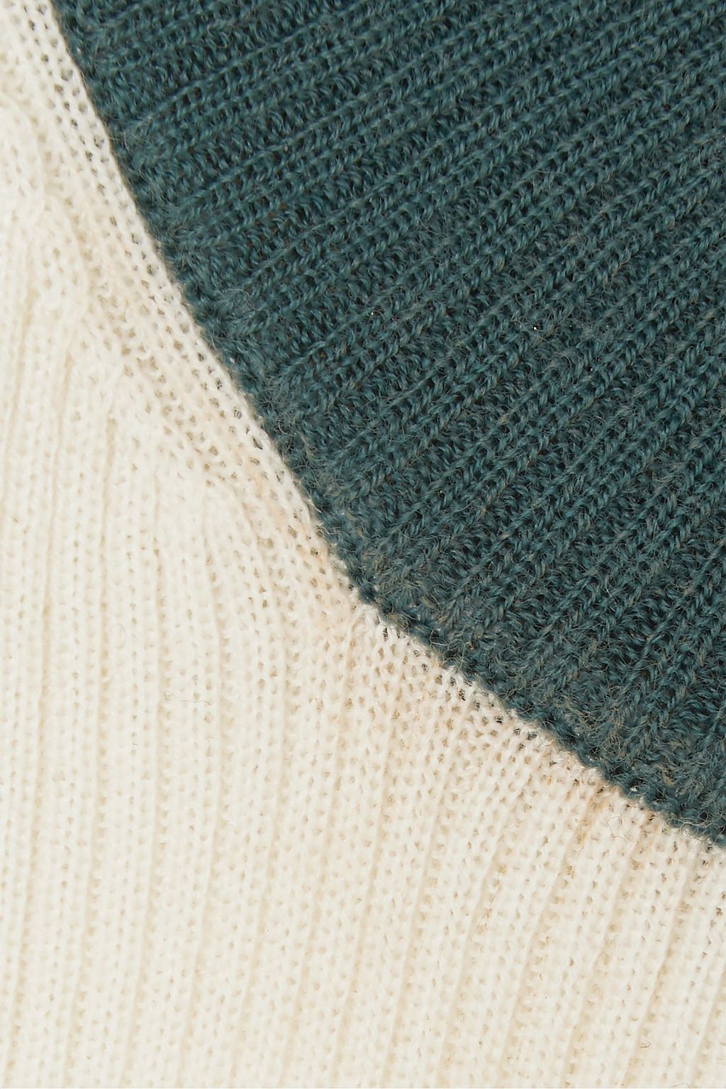 MISSONI Two-tone ribbed wool tank