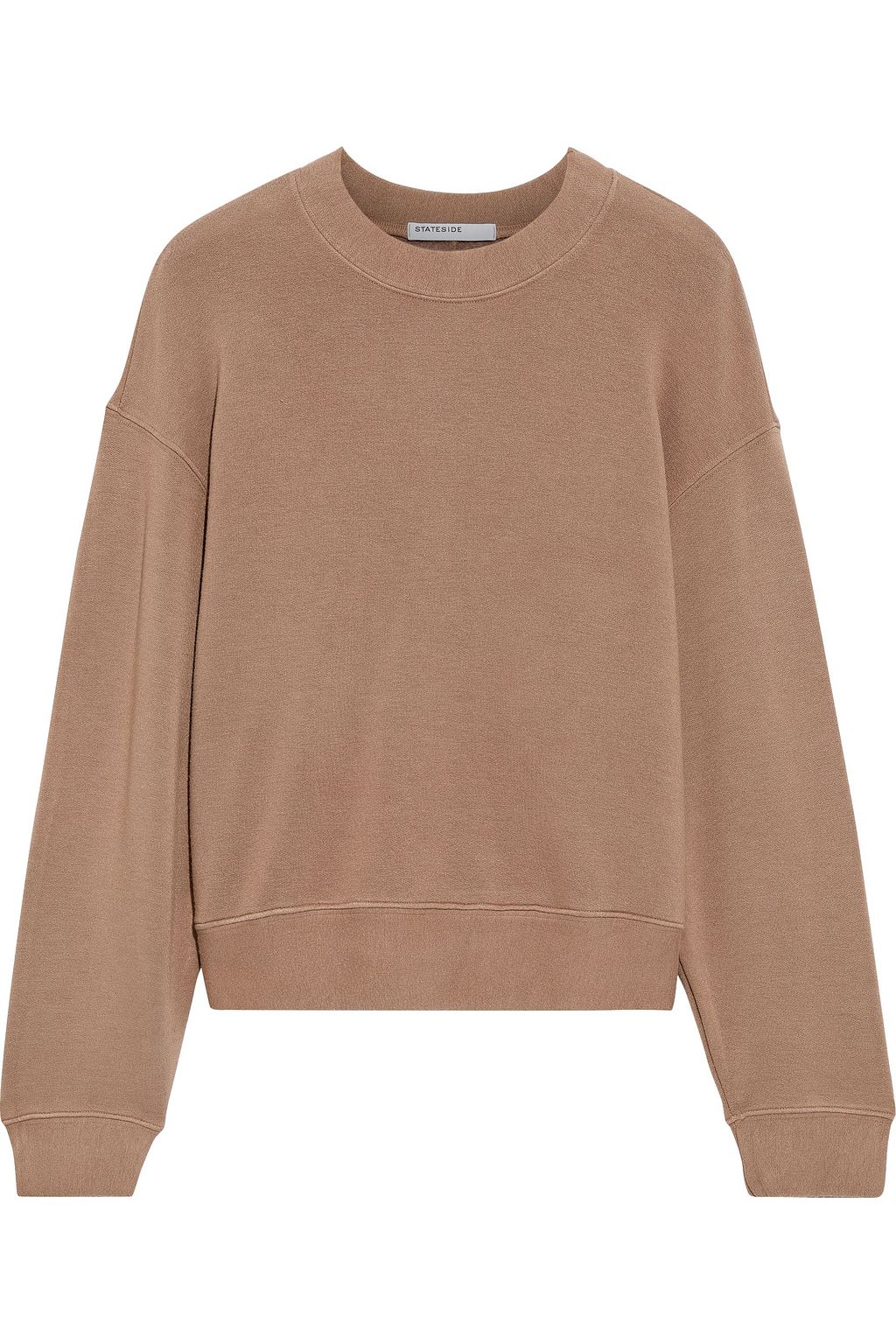 brown fuzzy sweatshirt
