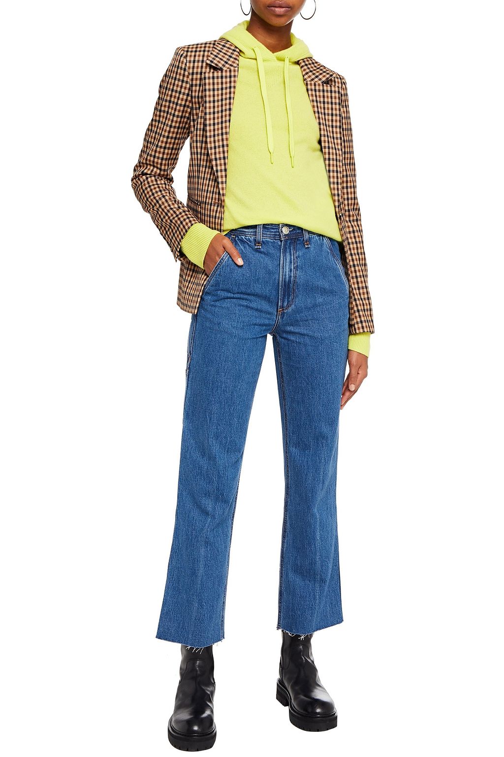 RAG & BONE Cropped high-rise straight-leg jeans