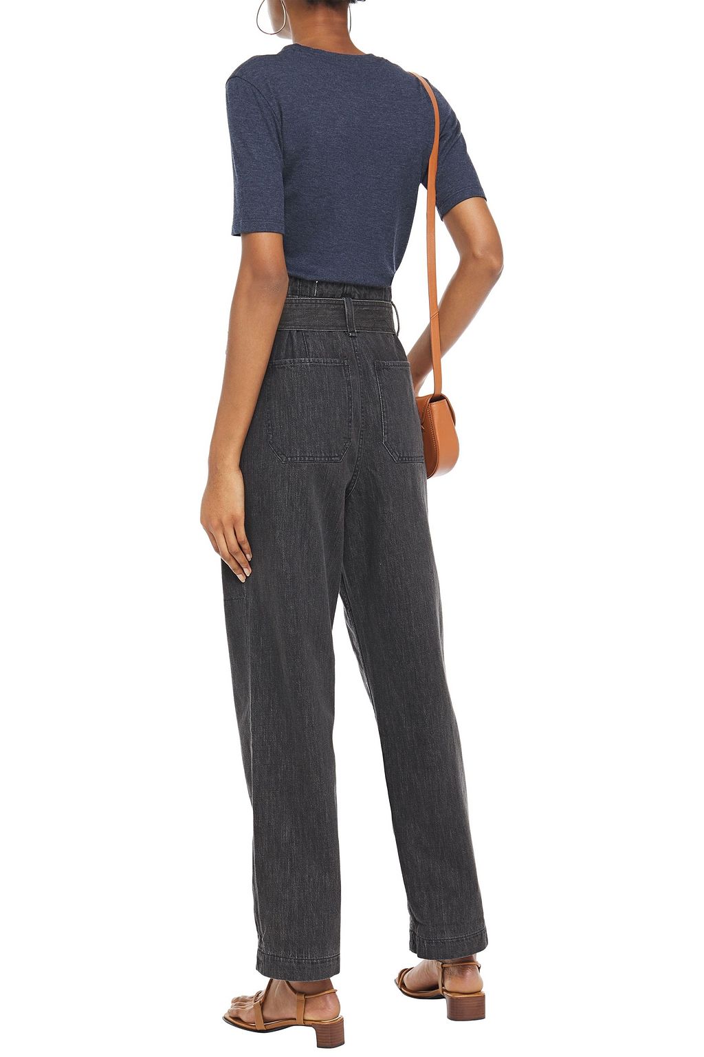 RAG & BONE Belted high-rise straight-leg jeans