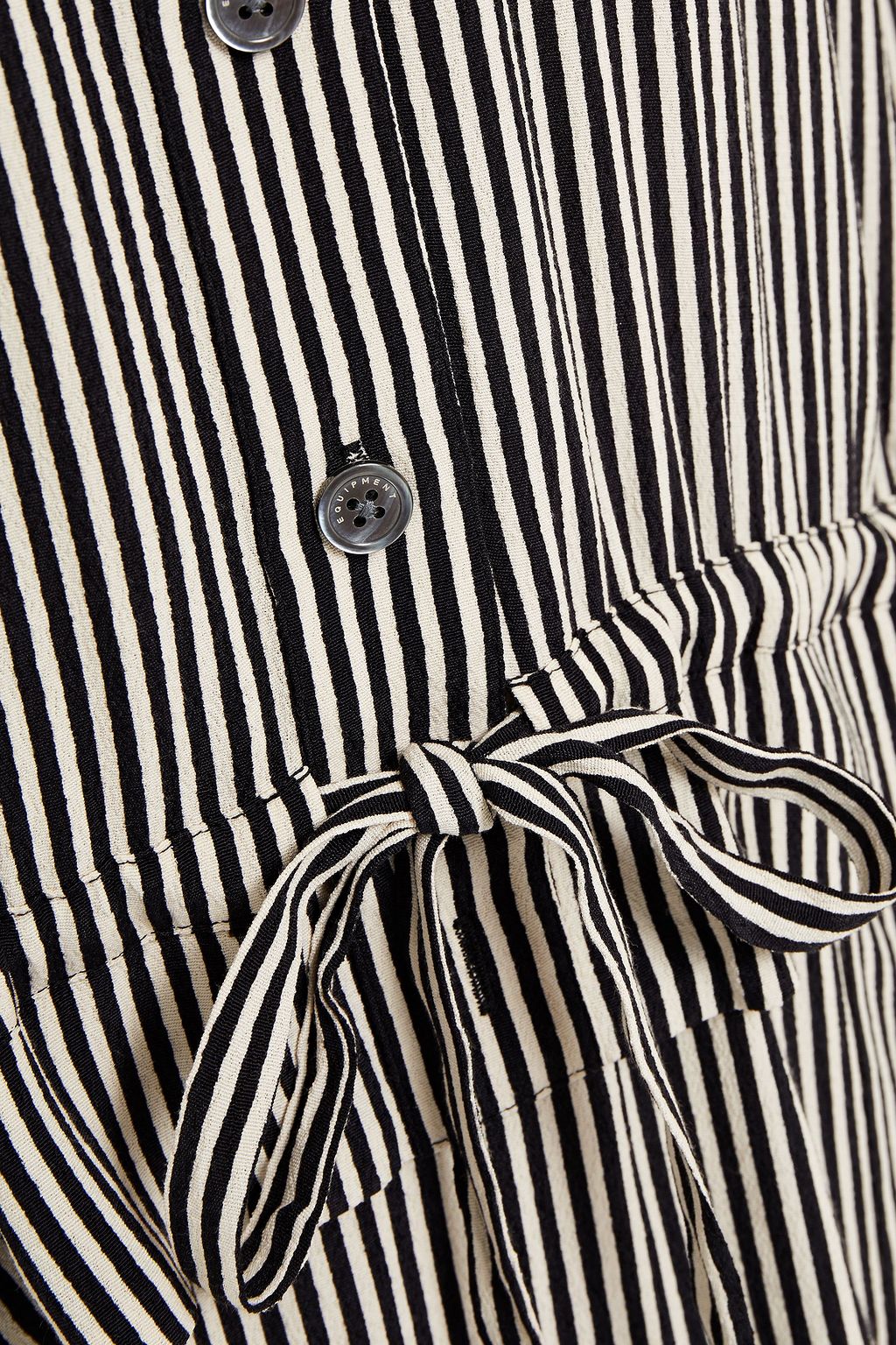 EQUIPMENT Ruffled striped crepe shirt dress