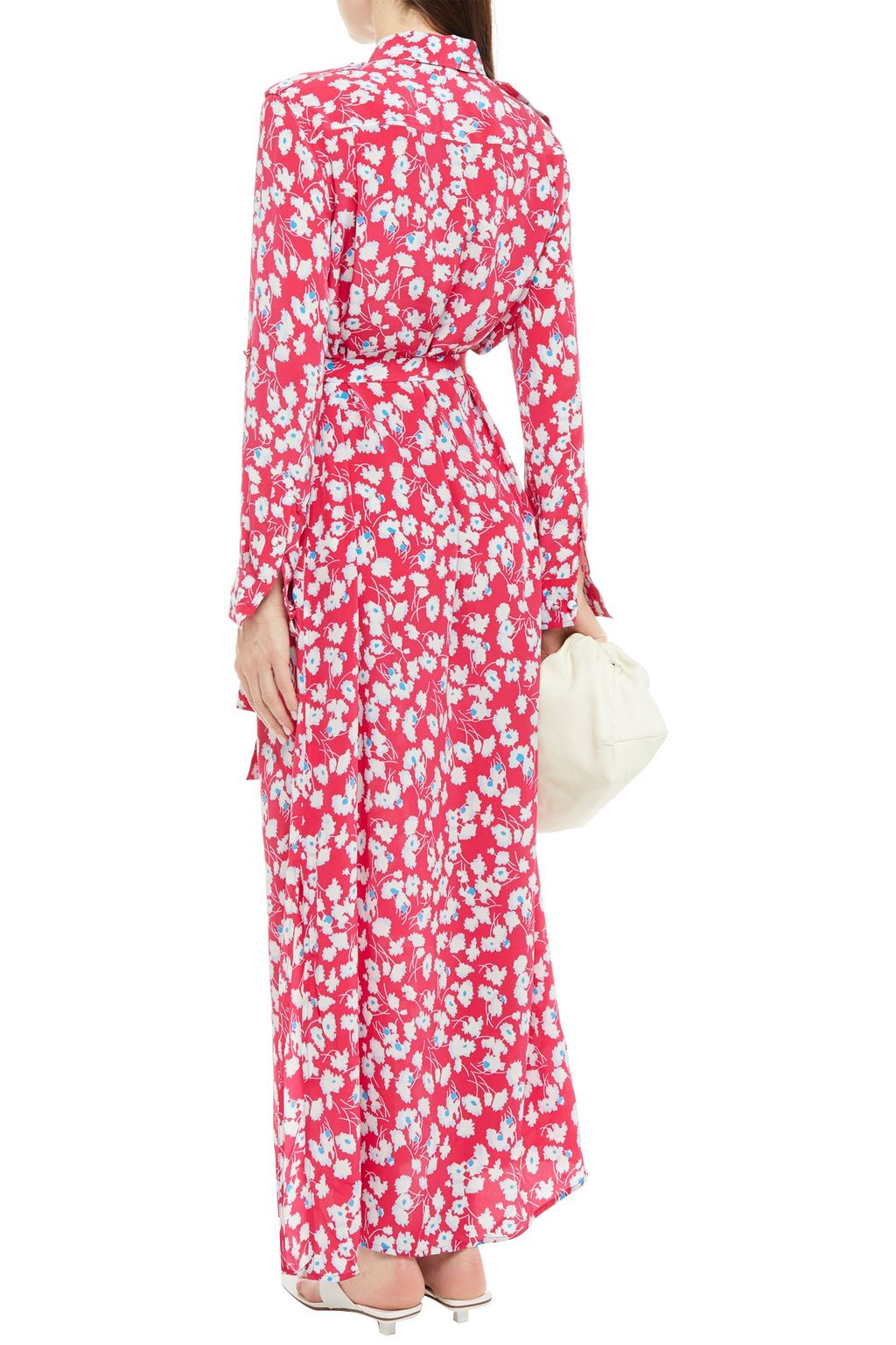EQUIPMENT Floral-print silk crepe de chine maxi shirt dress