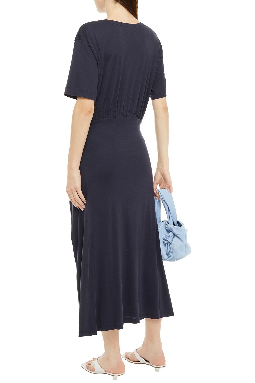 MOTHER OF PEARL Jody tie-front layered jersey dress