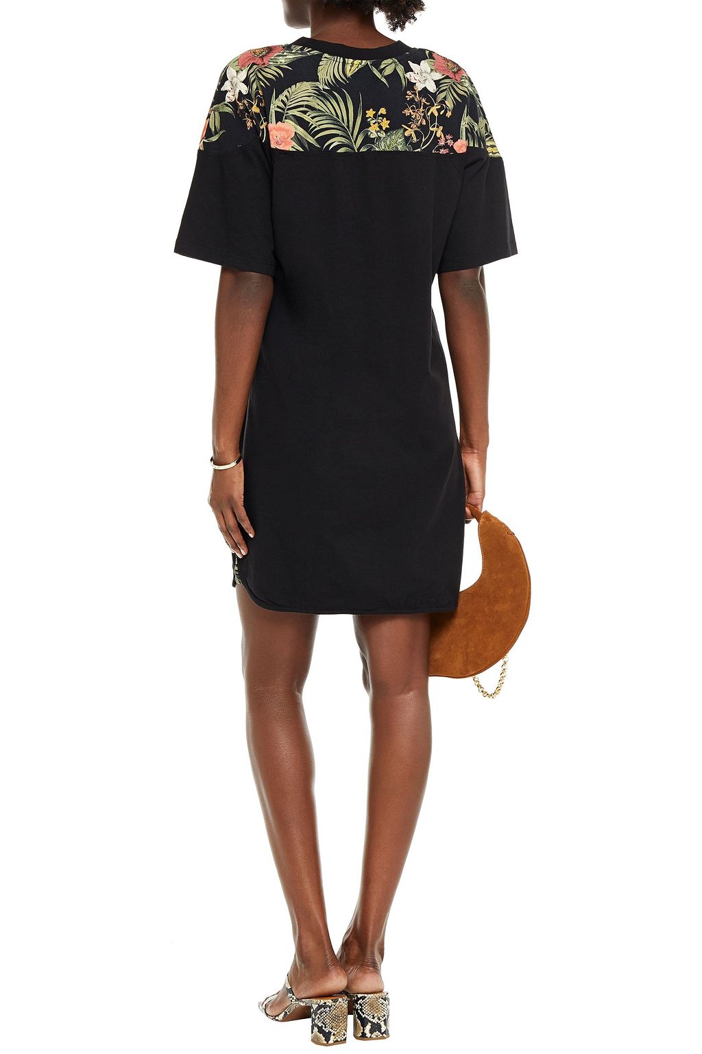 REBECCA MINKOFF Floral-print cotton-jersey mini dress