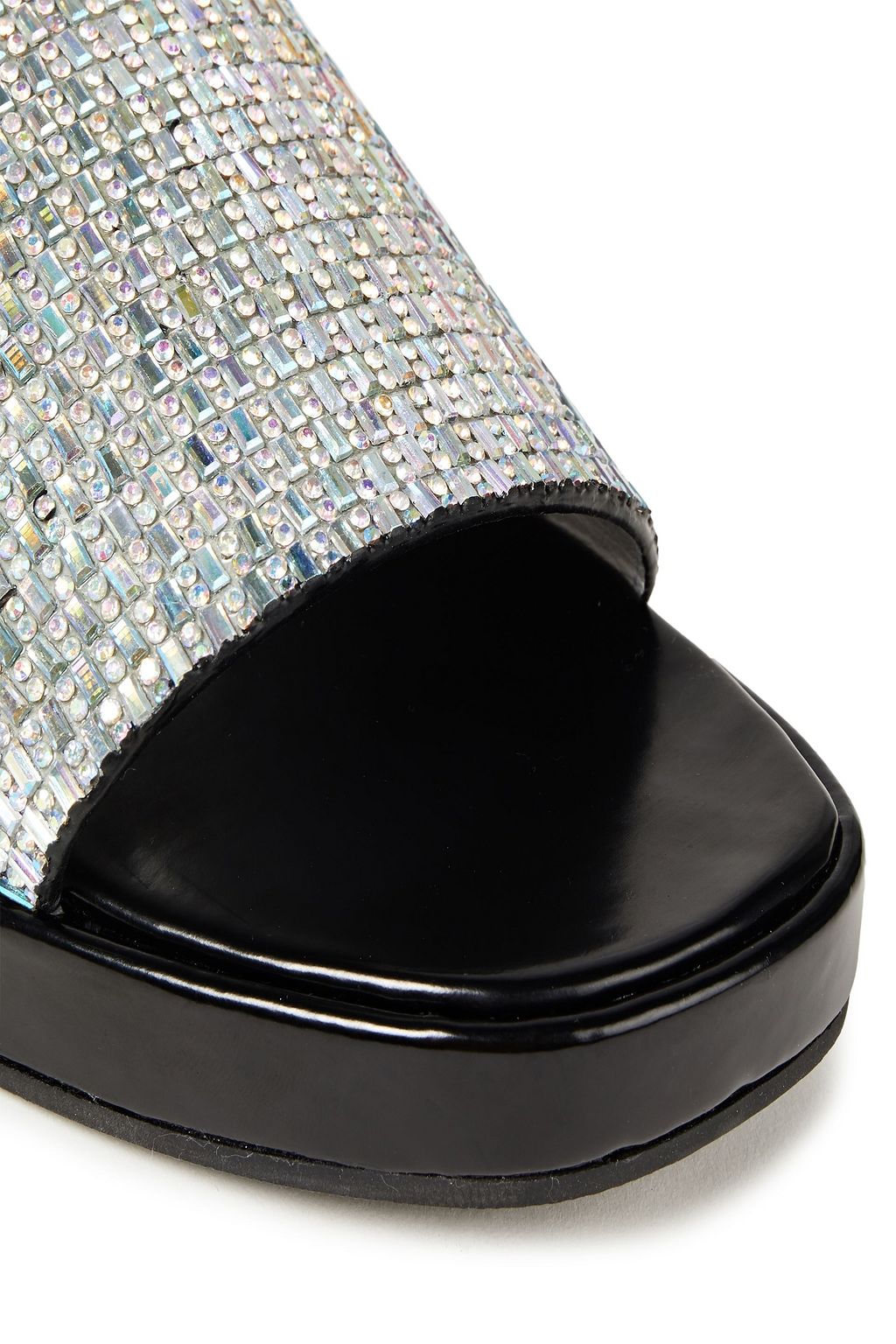 BY FAR Shoshanna crystal-embellished leather slides